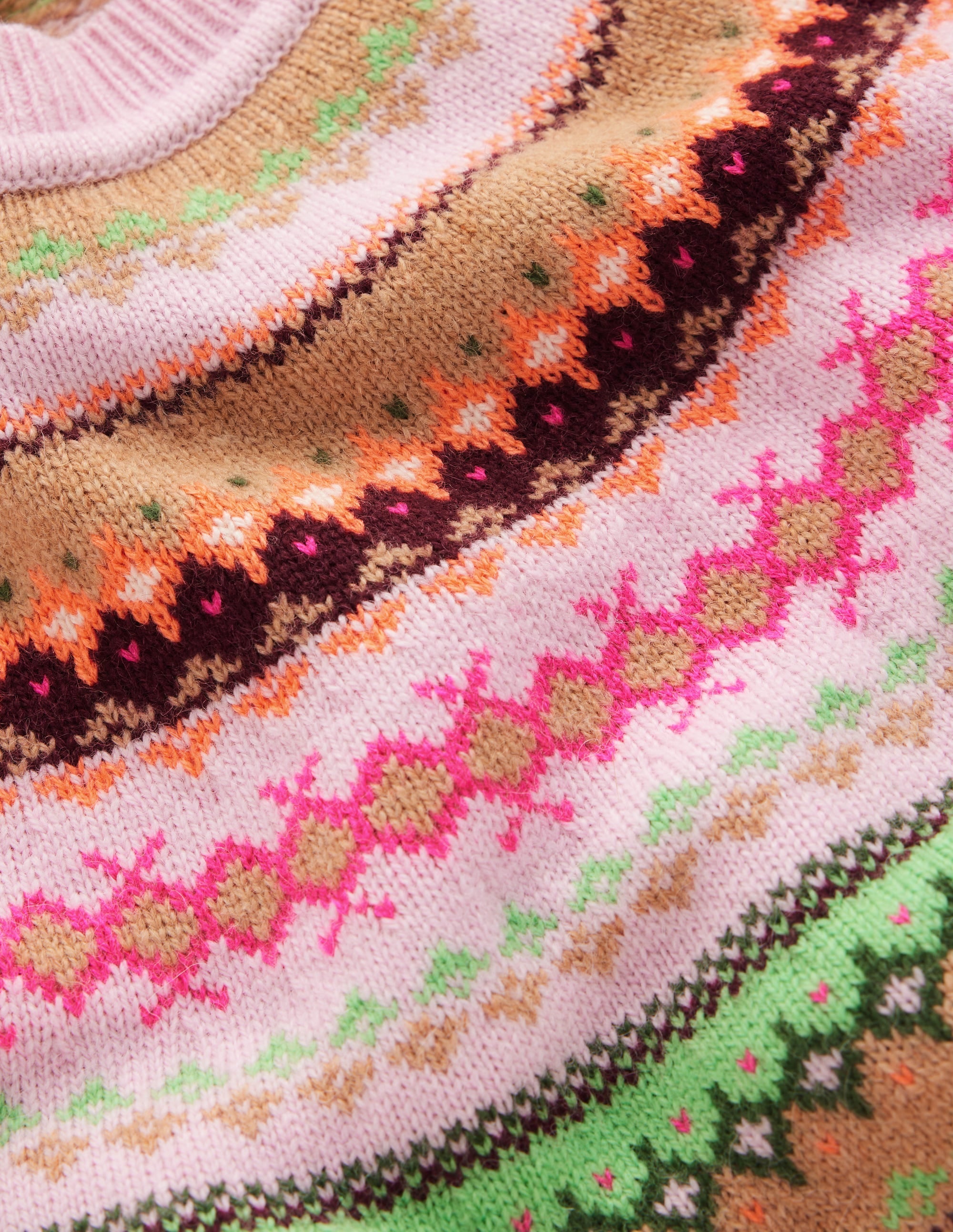 Edie Fair Isle Sweater-Camel fair isle - Image 7