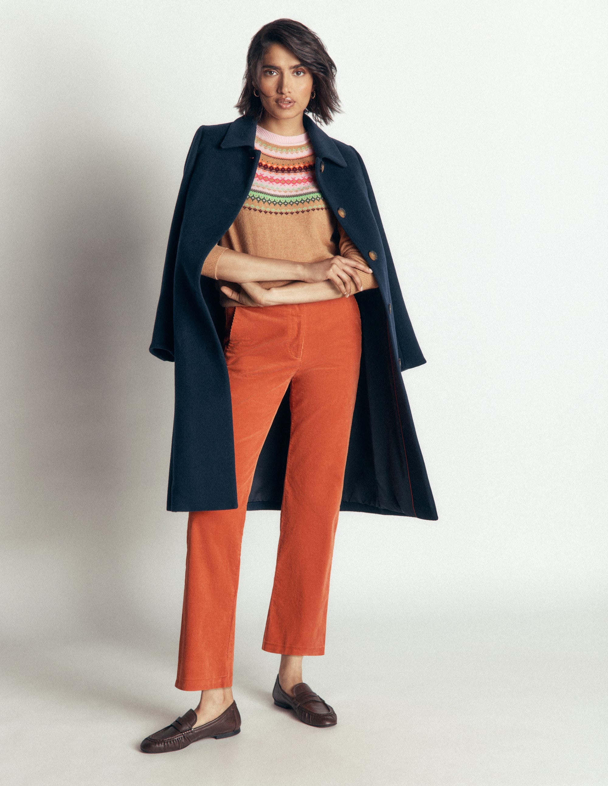 Edie Fair Isle Sweater-Camel fair isle - Image 5