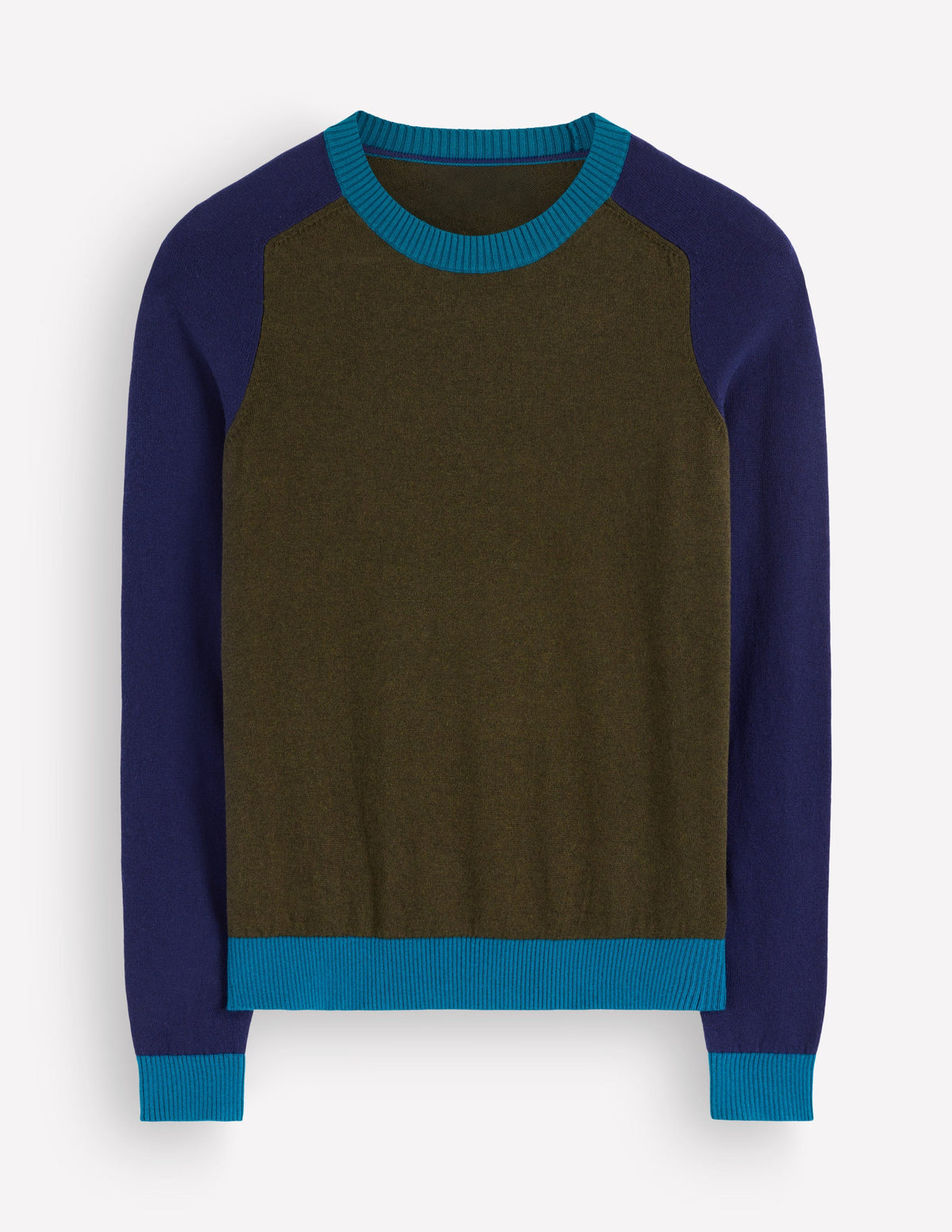 Meg Raglan Sleeve Sweater-Forest Glade, Colour Block - Image 5