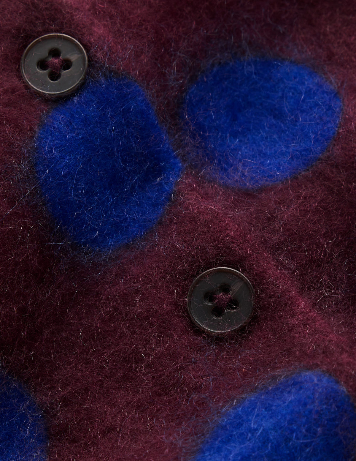 Kat Brushed Cashmere Cardigan-Dark Cherry Spot-7
