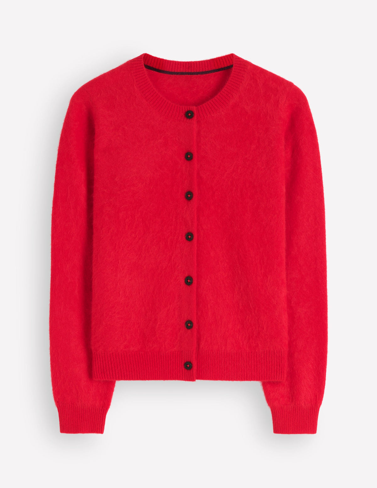 Kat Brushed Cashmere Cardigan-Poppy Red - Image 5