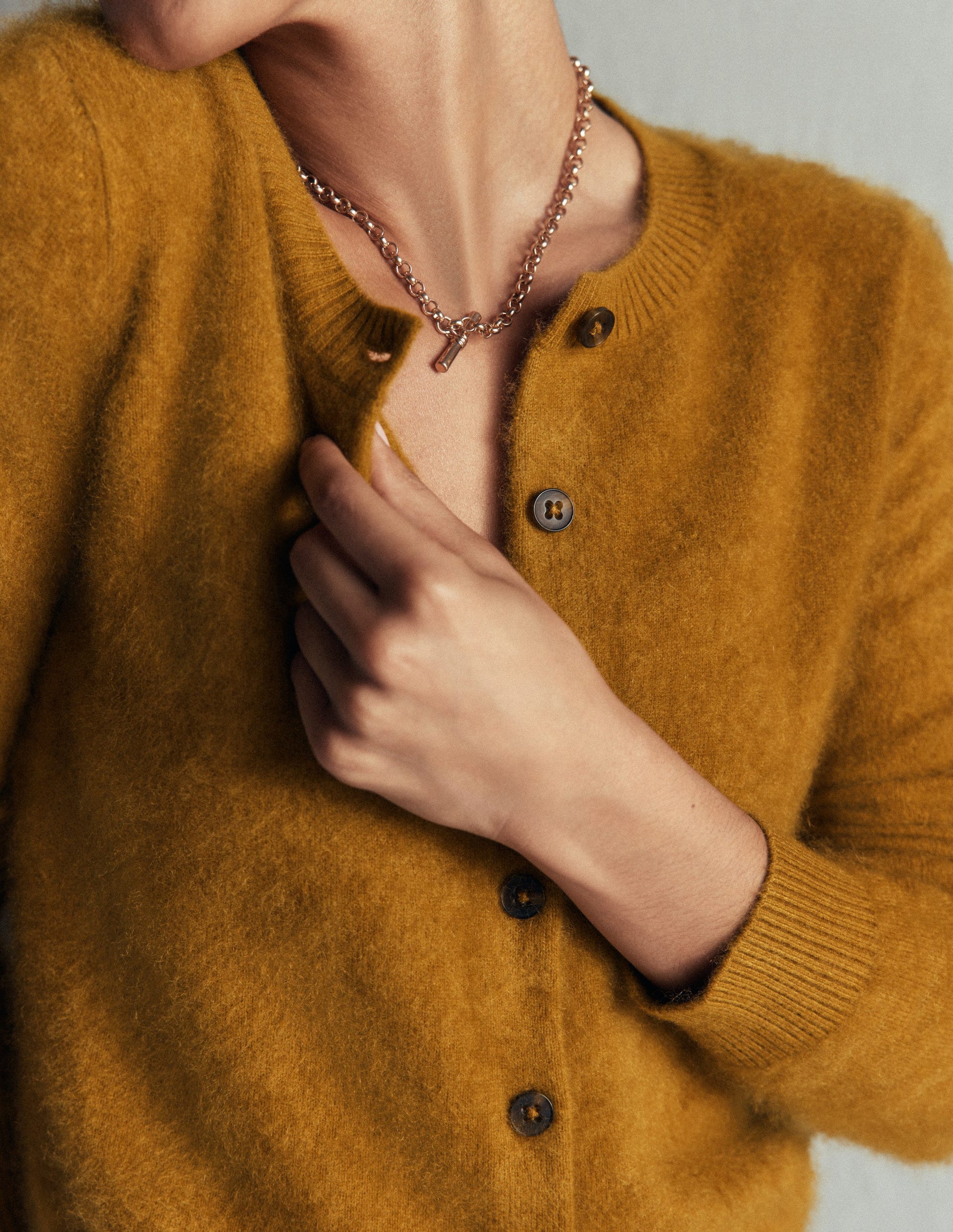 Kat Brushed Cashmere Cardigan-Toffee Brown-2