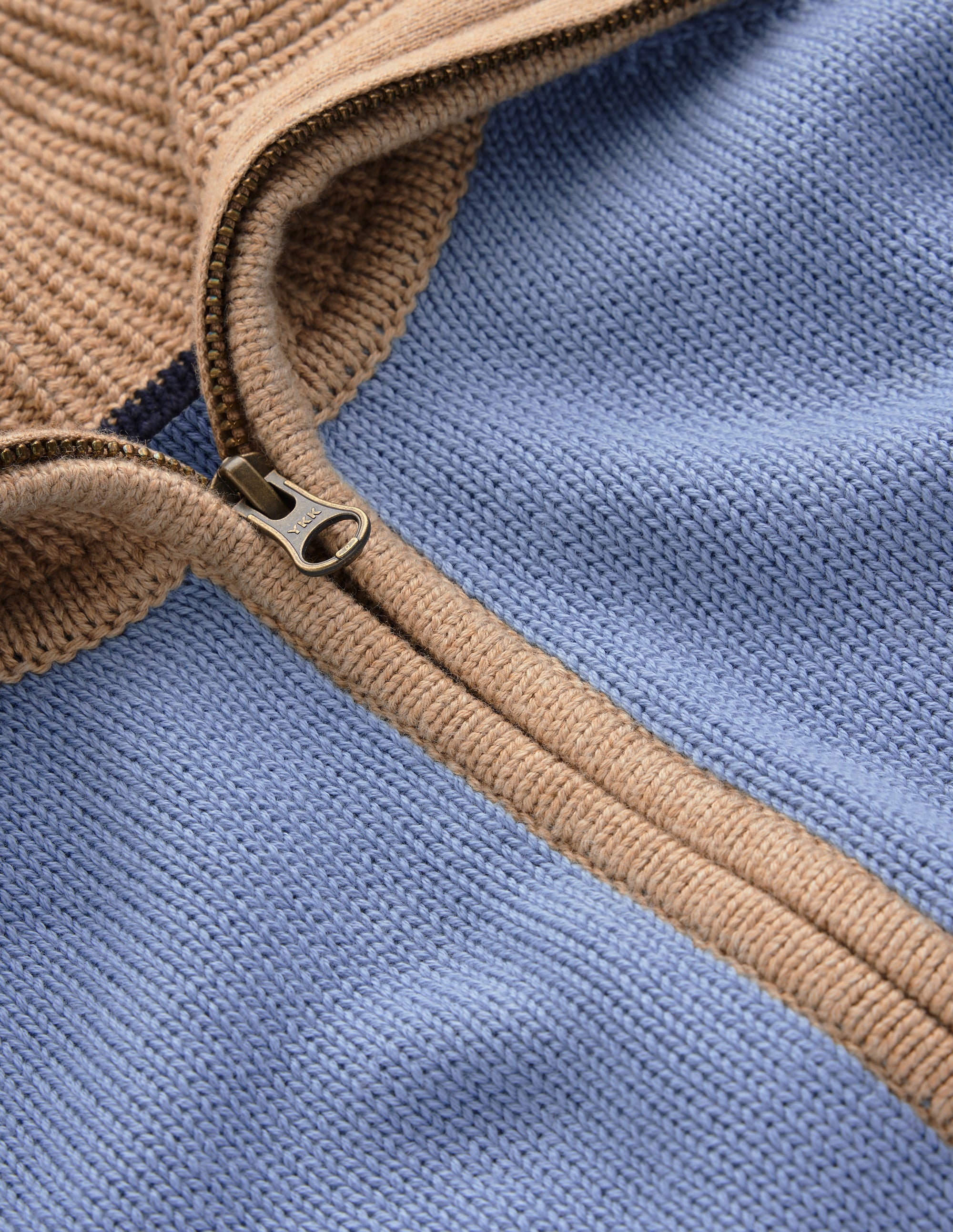 Lucy Half Zip Sweater-Blue Colour Block - Image 7