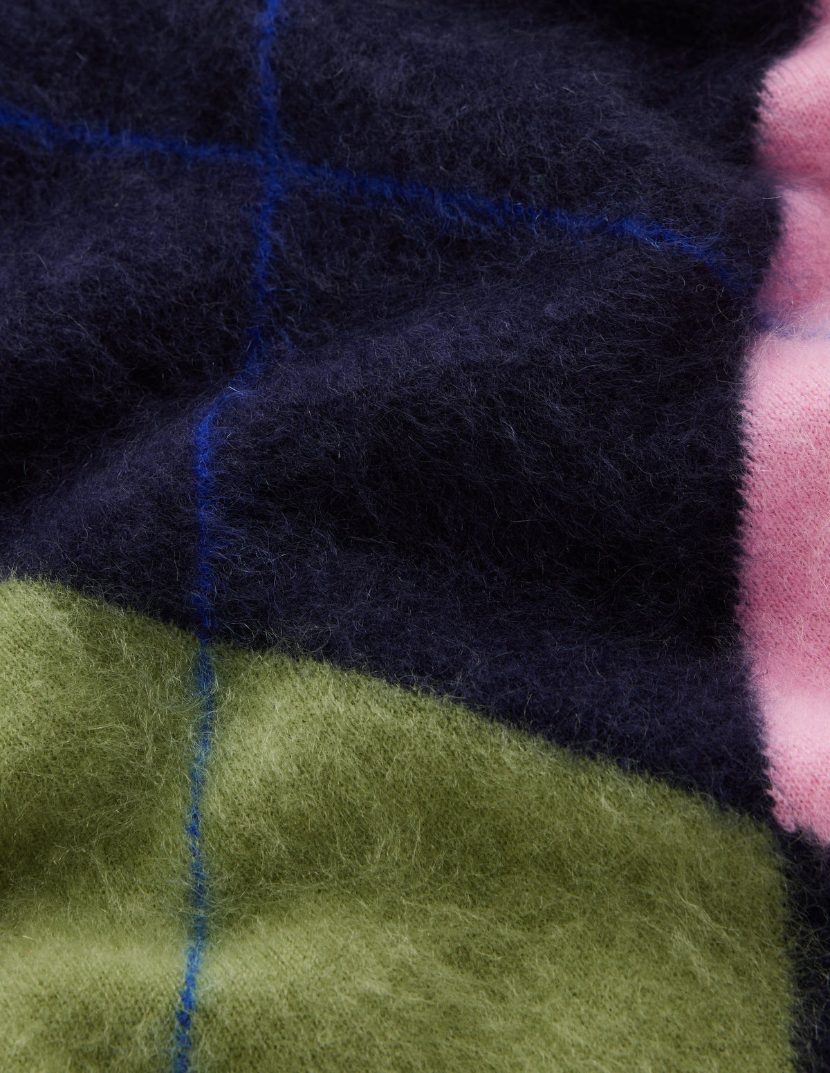 Kat Brushed Cashmere Sweater-Navy, Pink, Green Argyle - Image 8