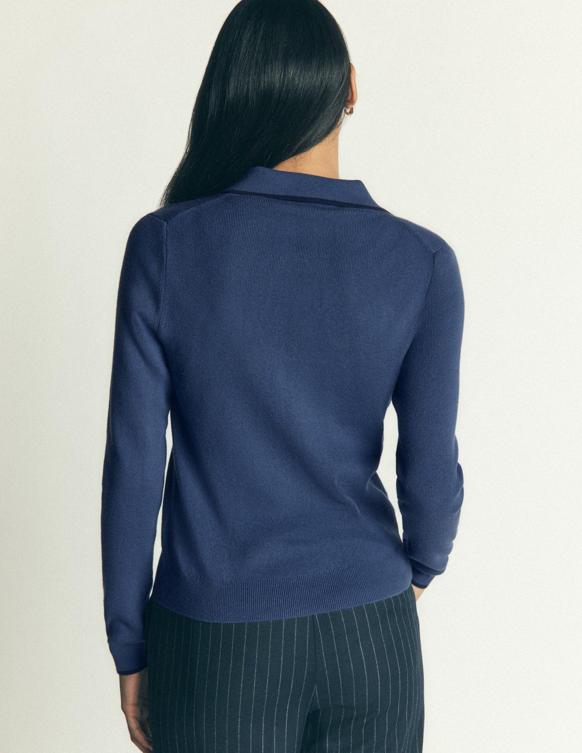 Liz Henley Sweater-Soft Indigo - Image 3
