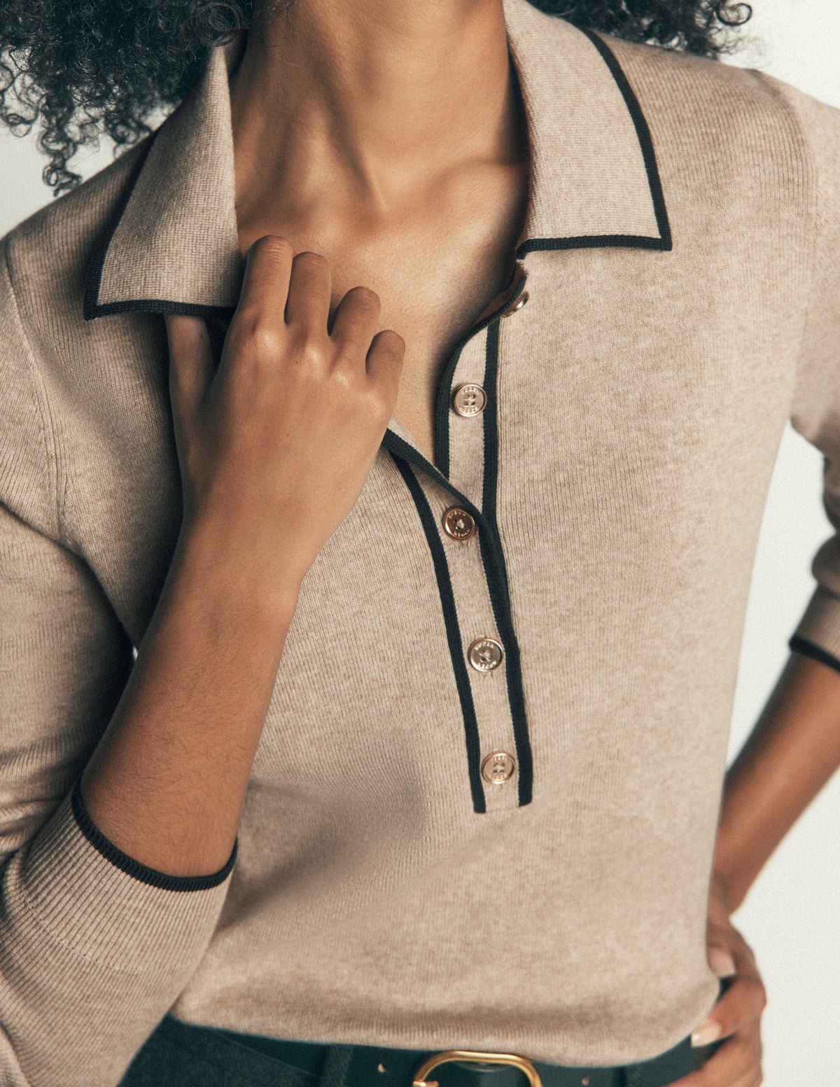 Liz Henley Sweater-Chinchilla Melange-2