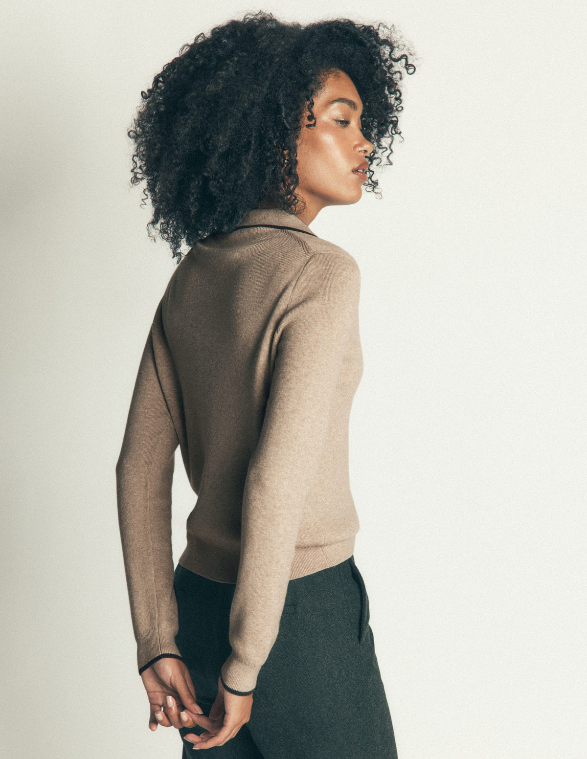Liz Henley Sweater-Chinchilla Melange - Image 3