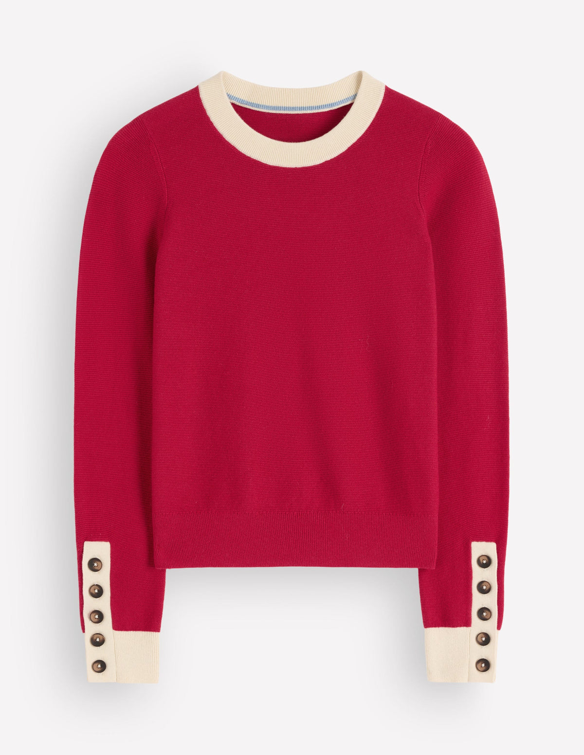 Grace Colour Block Sweater-Poppy Red, Ivory-5