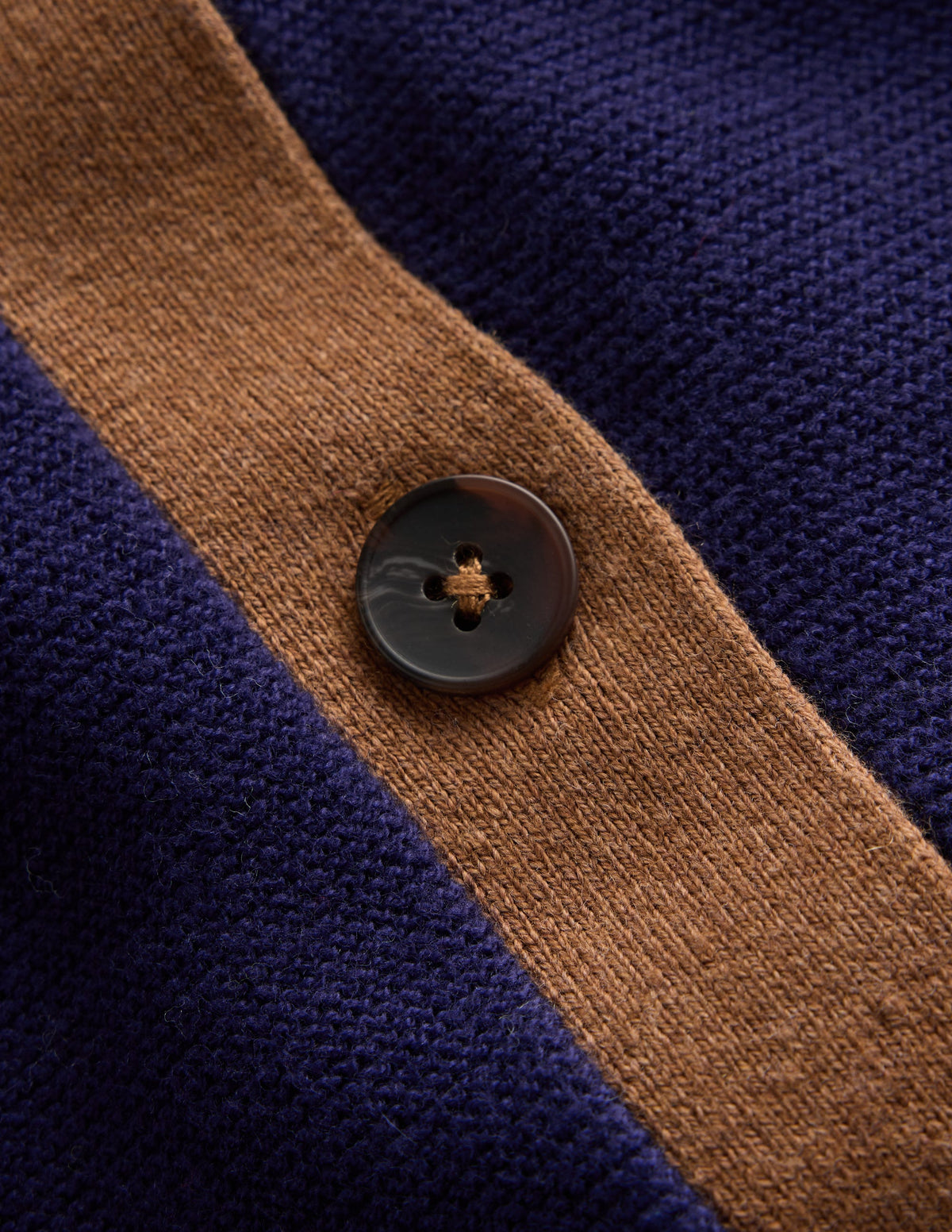 Grace Colour Block Cardigan-Navy, Camel - Image 6