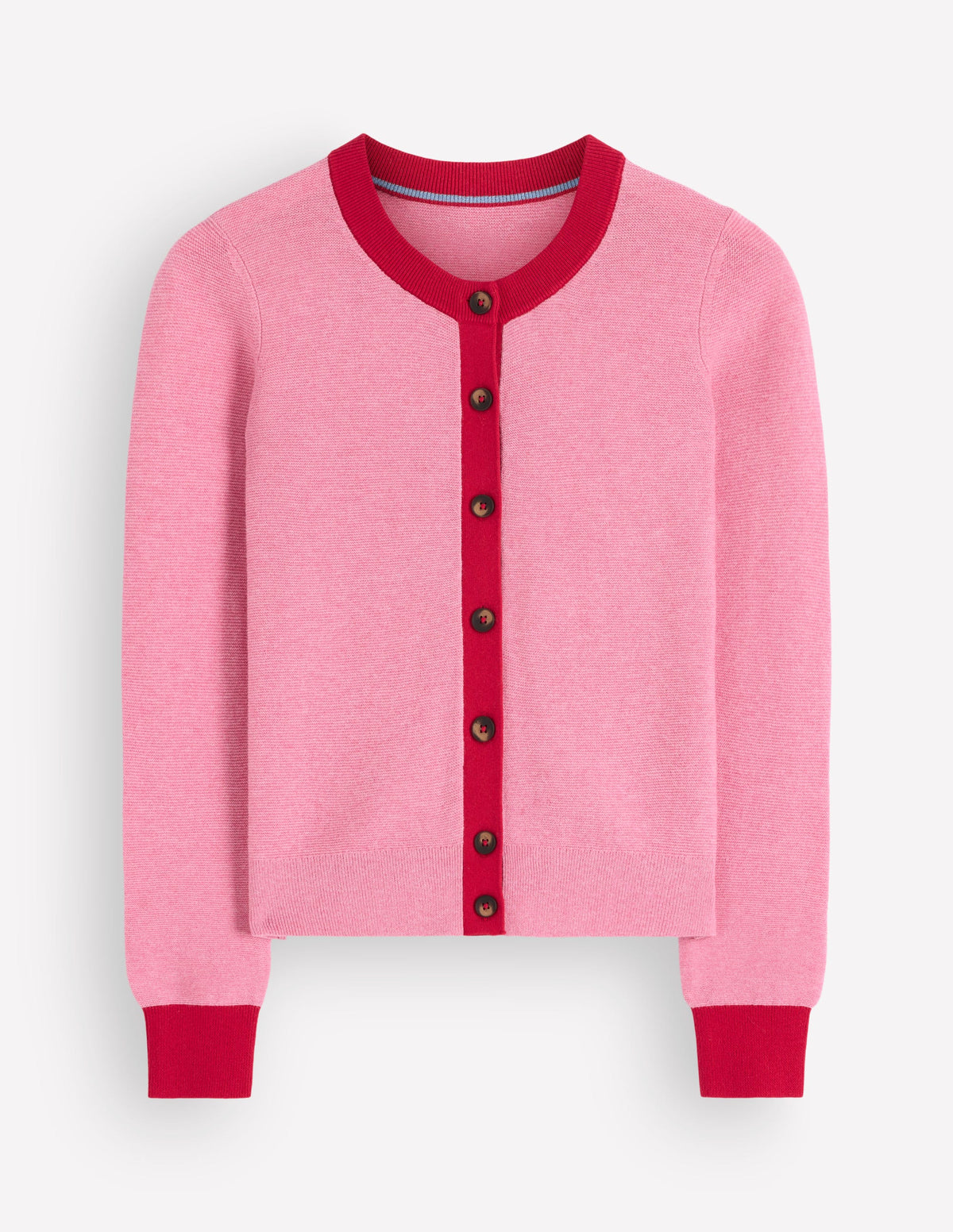 Grace Colour Block Cardigan-Peony Pink, Red-5