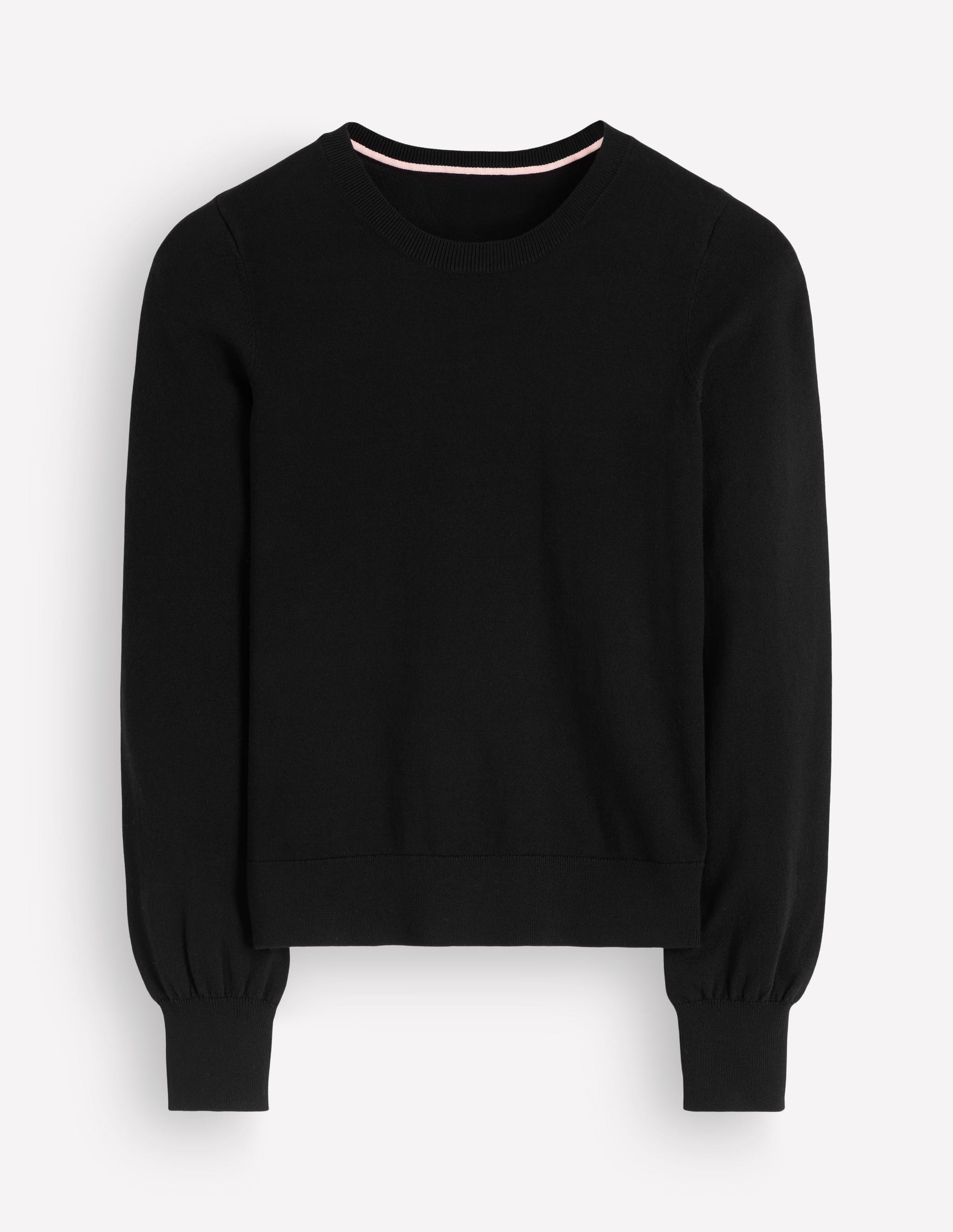 Camilla Cotton Crew Sweater-Black-5