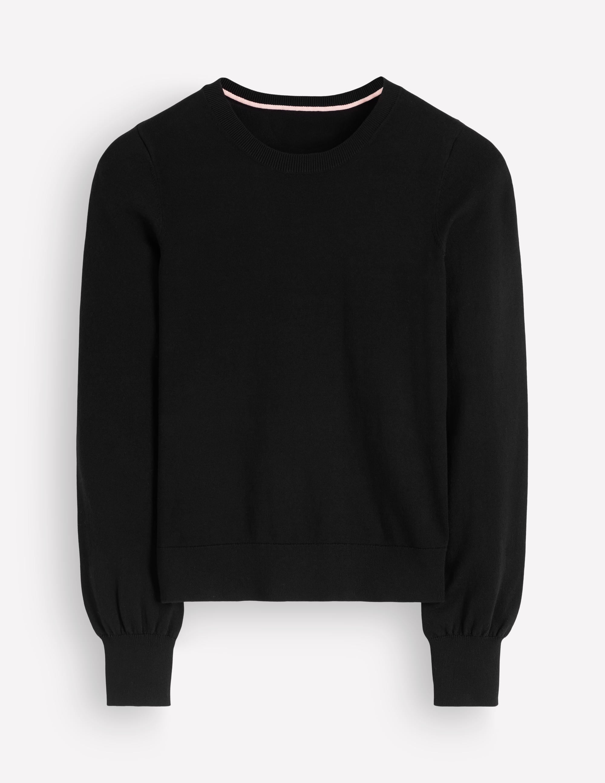 Camilla Cotton Crew Sweater-Black - Image 5