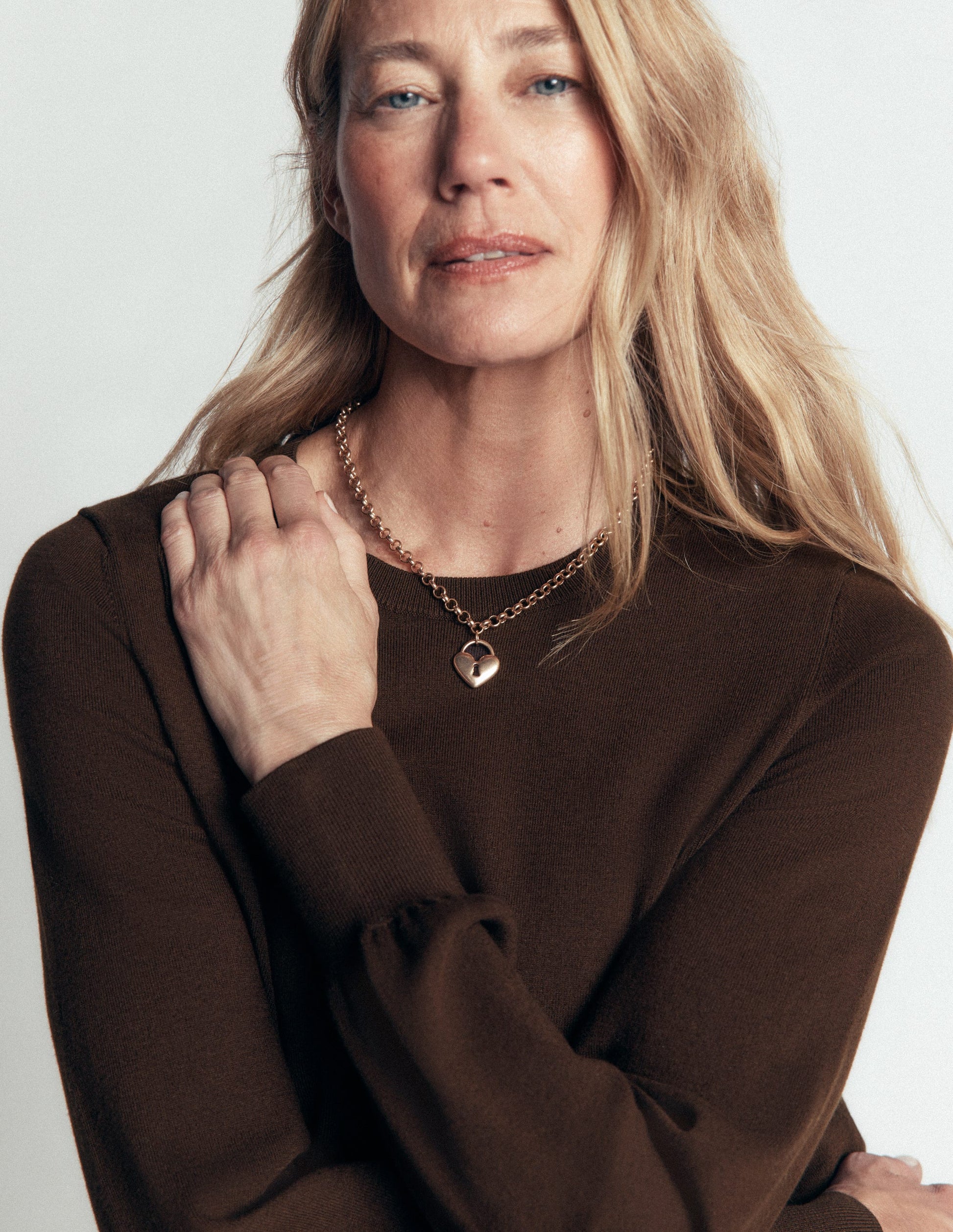 Camilla Cotton Crew Sweater-Bitter Chocolate-2