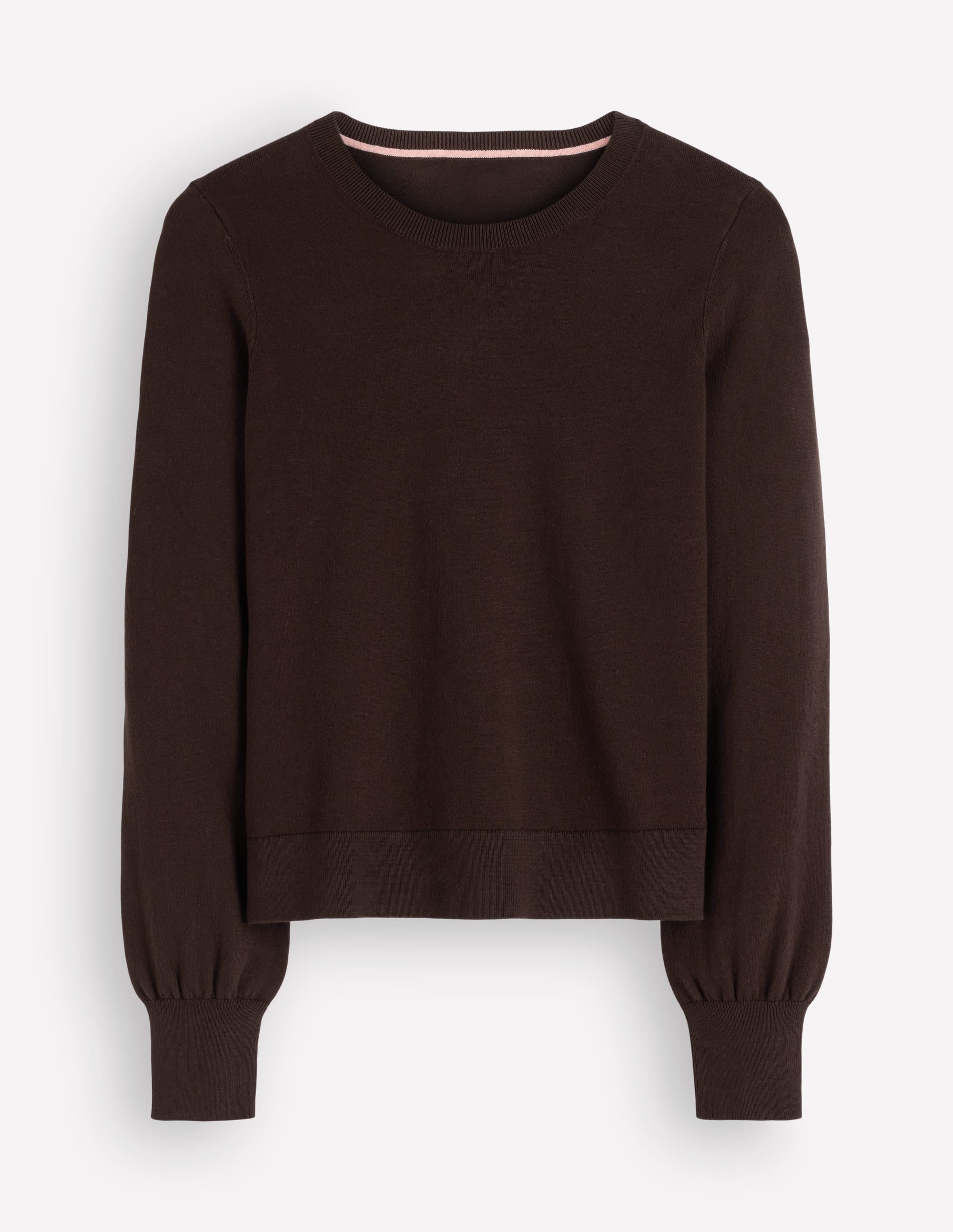 Camilla Cotton Crew Sweater-Bitter Chocolate - Image 5