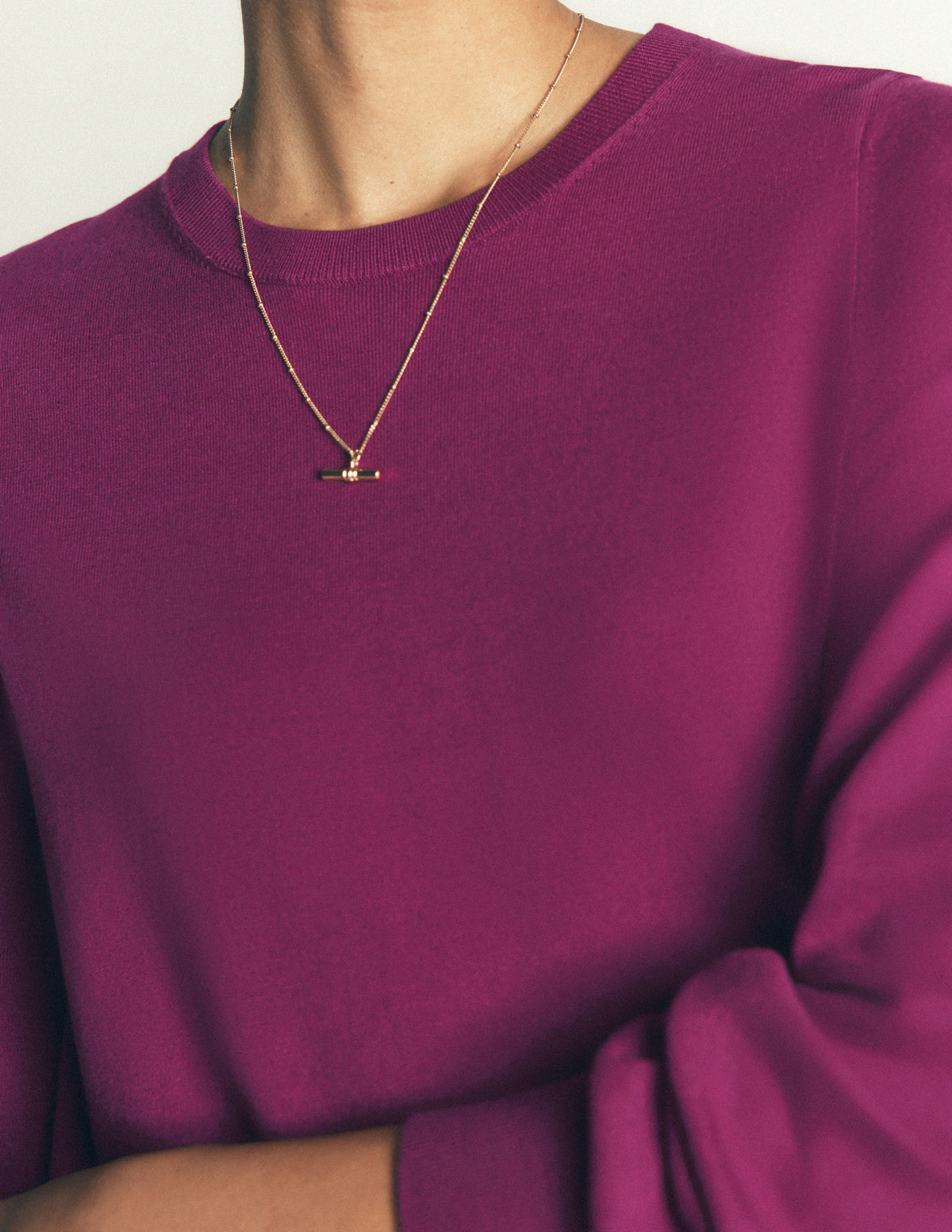 Camilla Cotton Crew Sweater-Potion purple-2