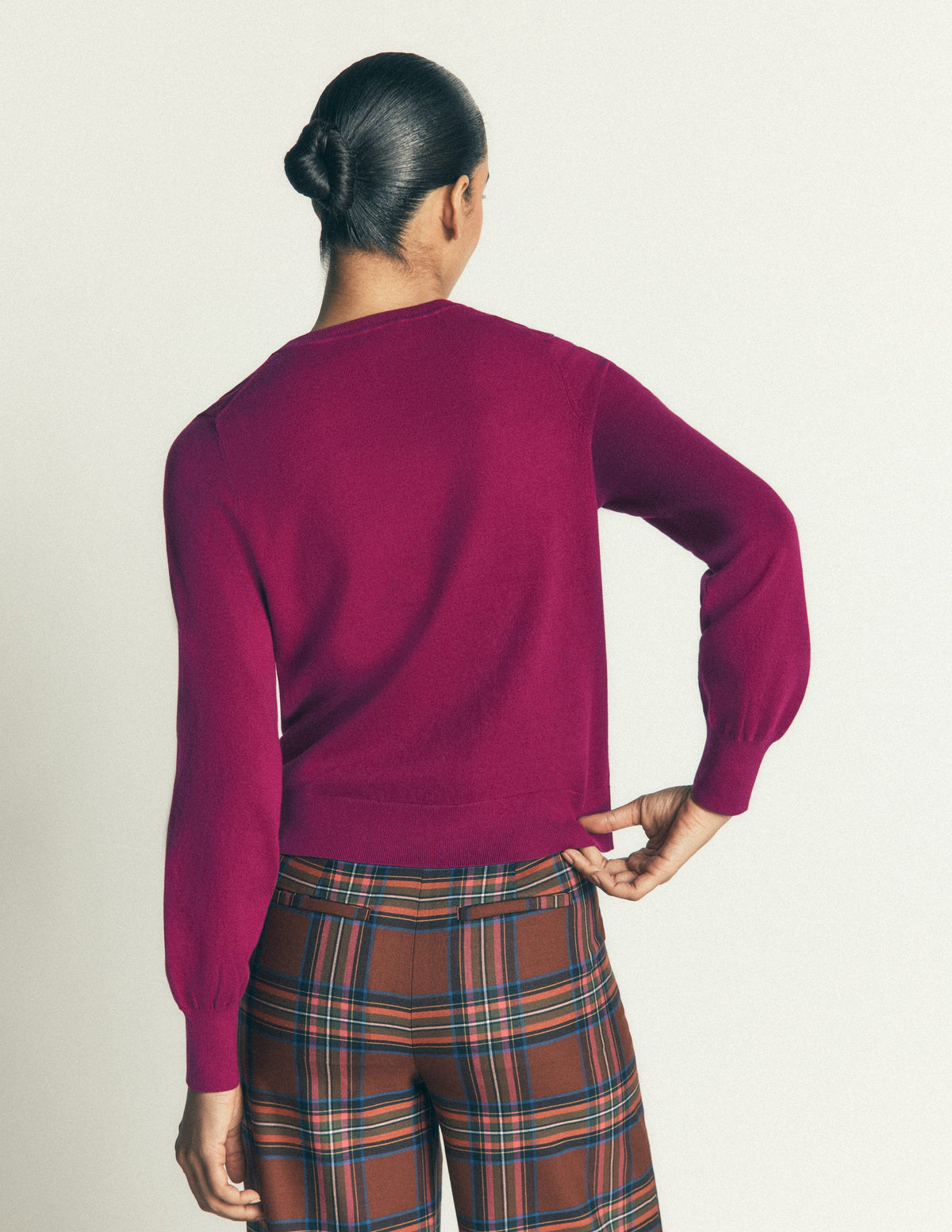 Camilla Cotton Crew Sweater-Potion purple-3