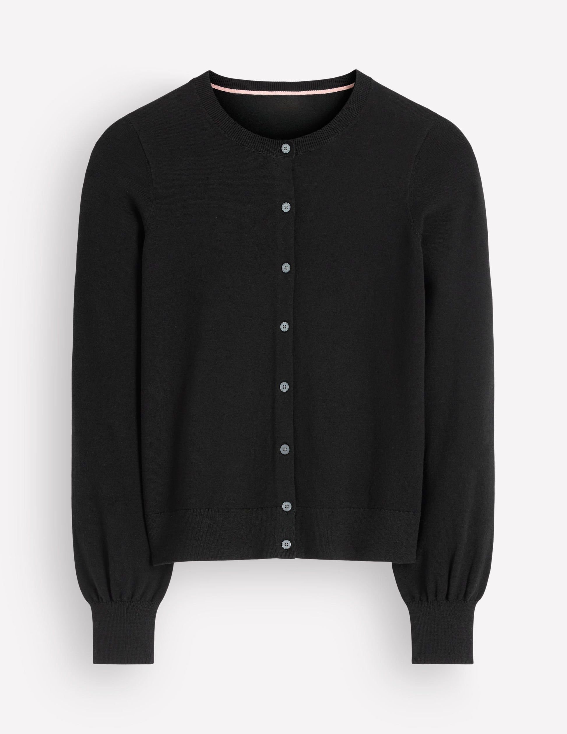 Camilla Cotton Crew Cardigan-Black-5