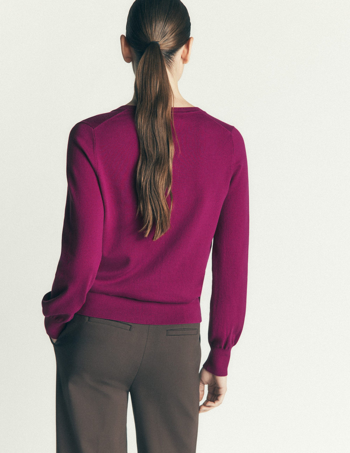 Camilla Cotton Crew Cardigan-Purple Potion-3