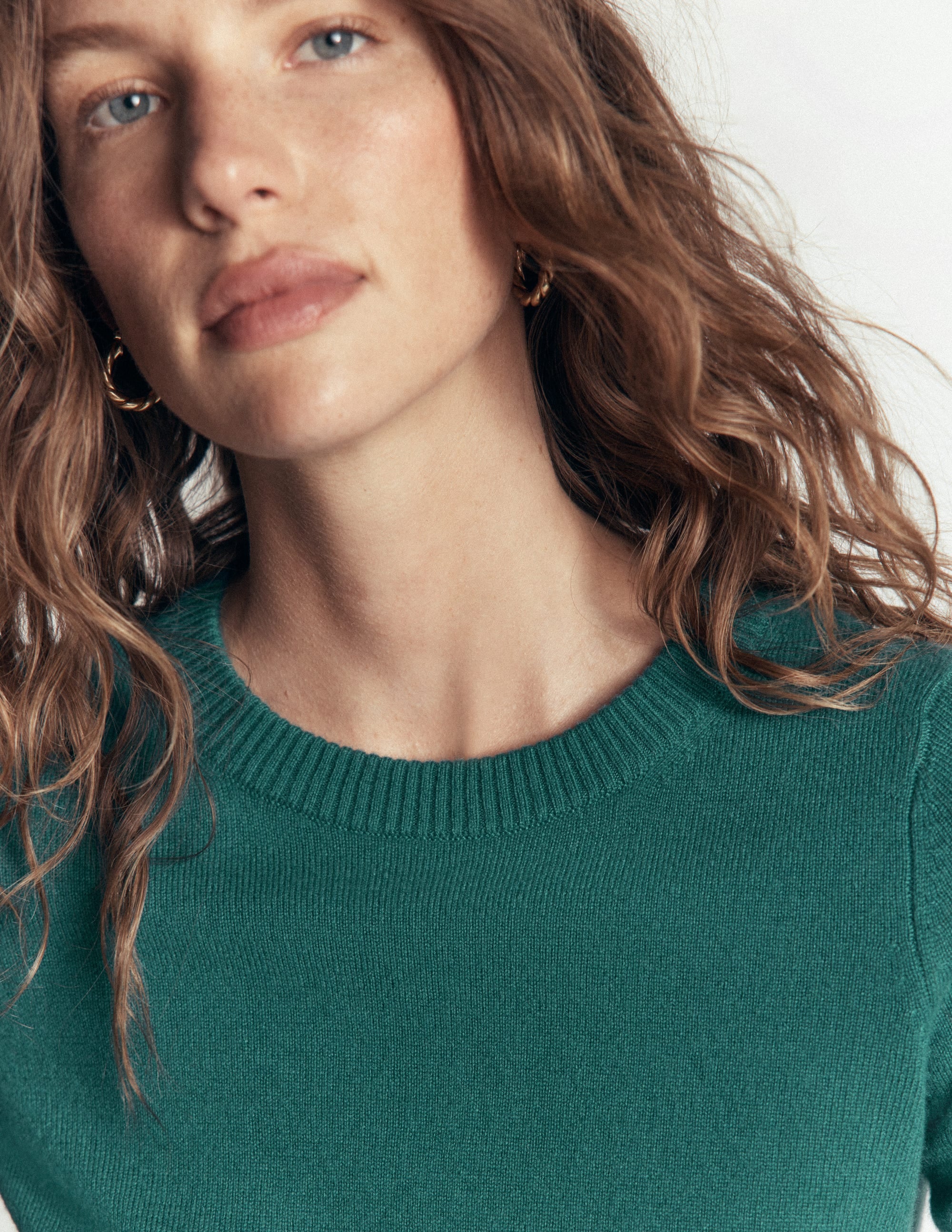 Elsie Cashmere Crew Sweater-Deep Sea Depths - Image 2