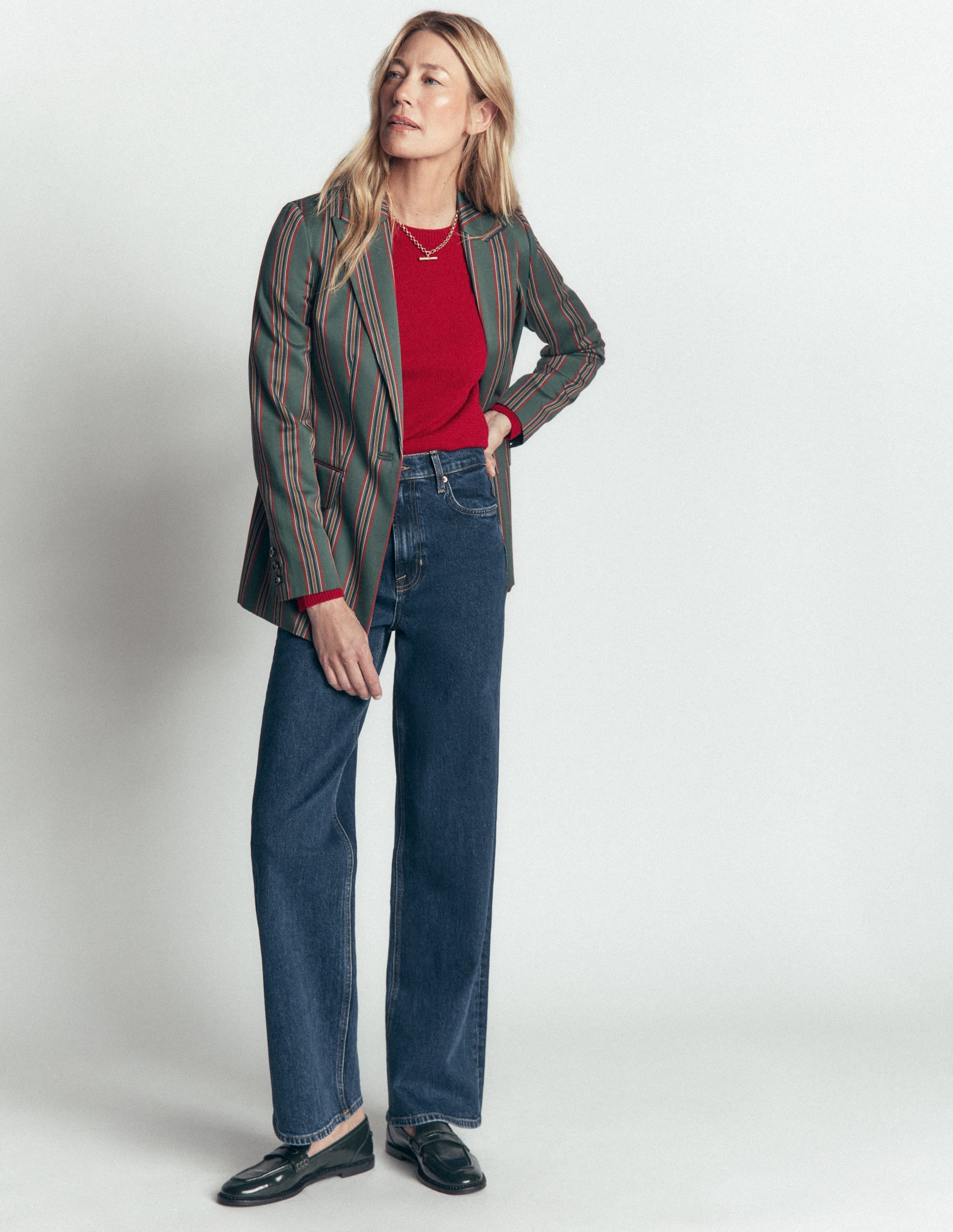 Elsie Cashmere Crew Sweater-Poppy Red - Image 4
