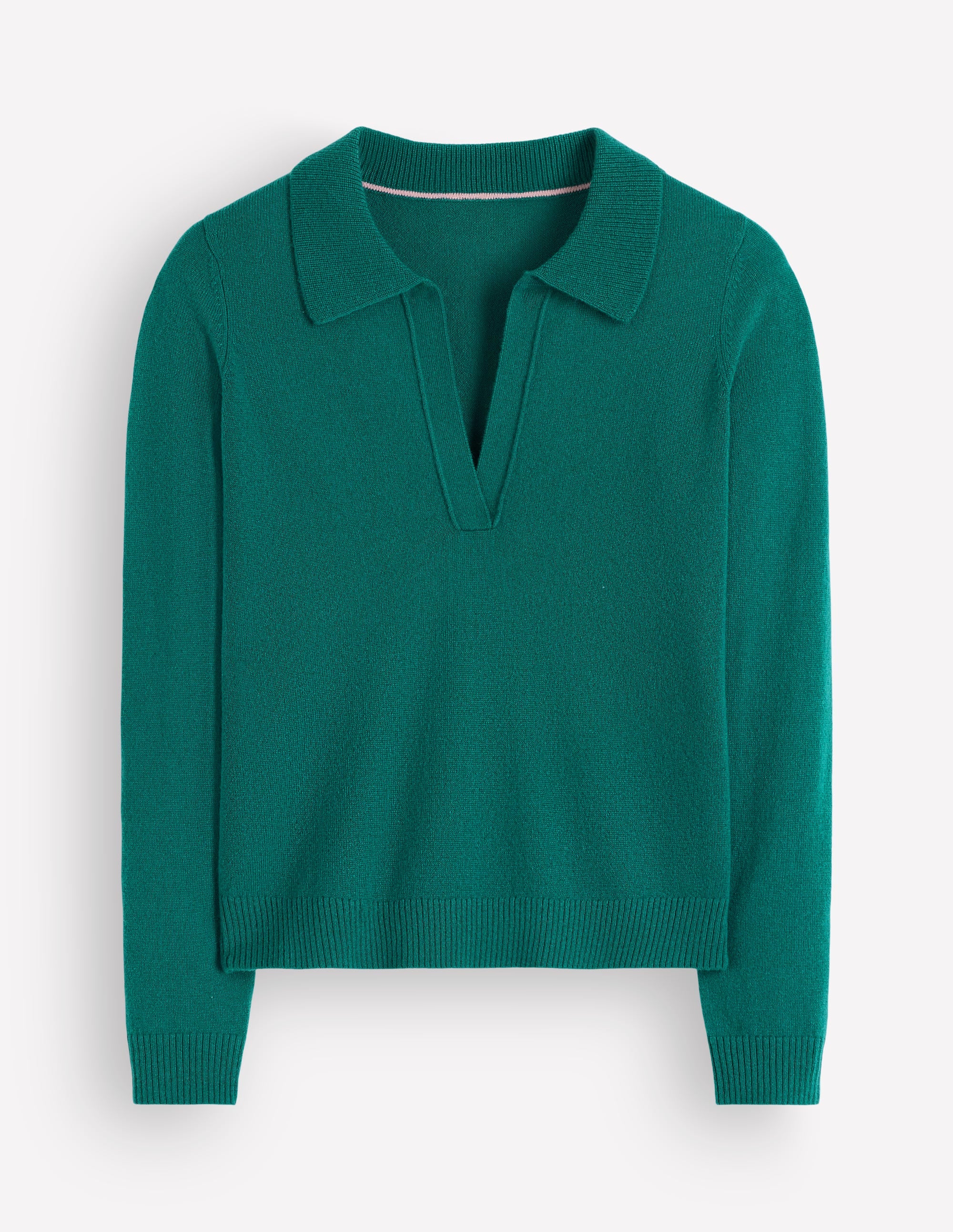 Elsie Cashmere Henley Sweater-Deep Sea Depths - Image 6