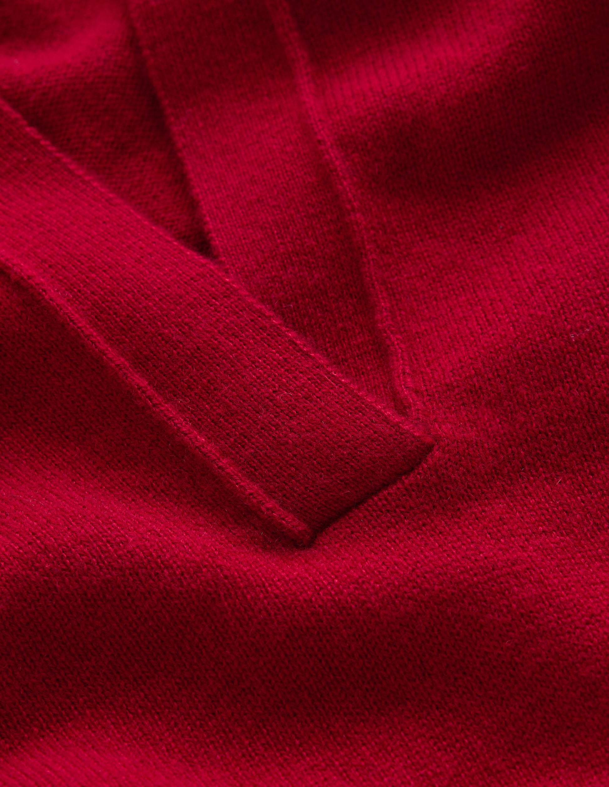 Elsie Cashmere Henley Sweater-Crimson Red-7