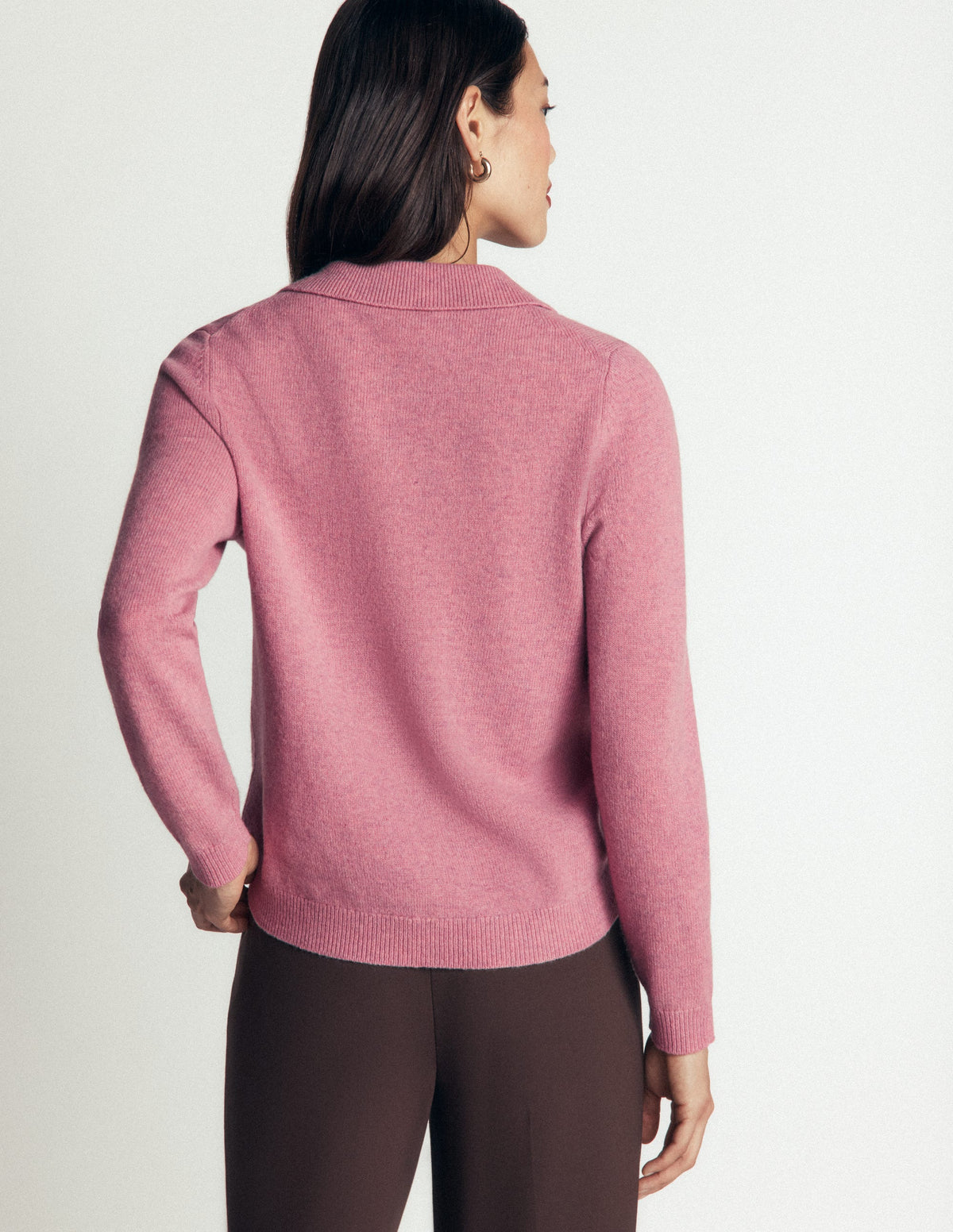 Marianne Merino Wool Sweater-Pink Heather-4
