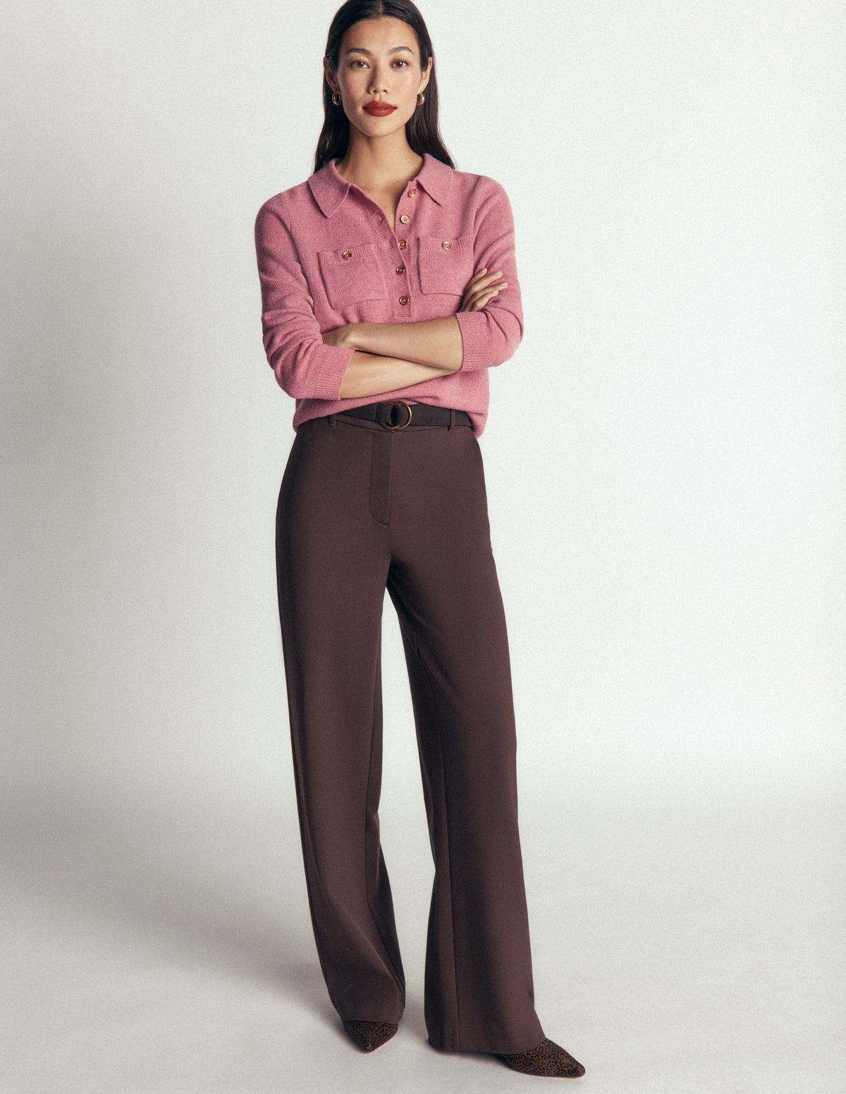 Marianne Merino Wool Sweater-Pink Heather-5