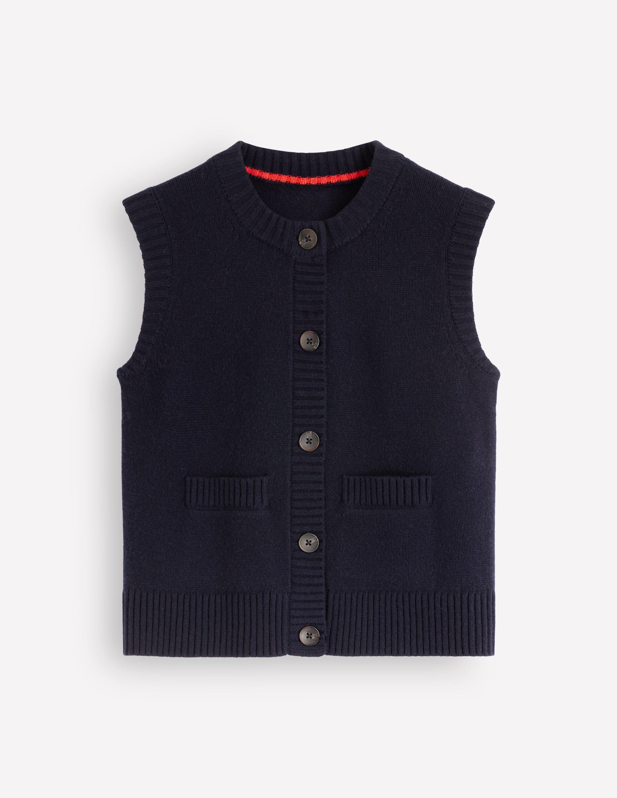 Marta Merino Wool Waistcoat-Navy - Image 8