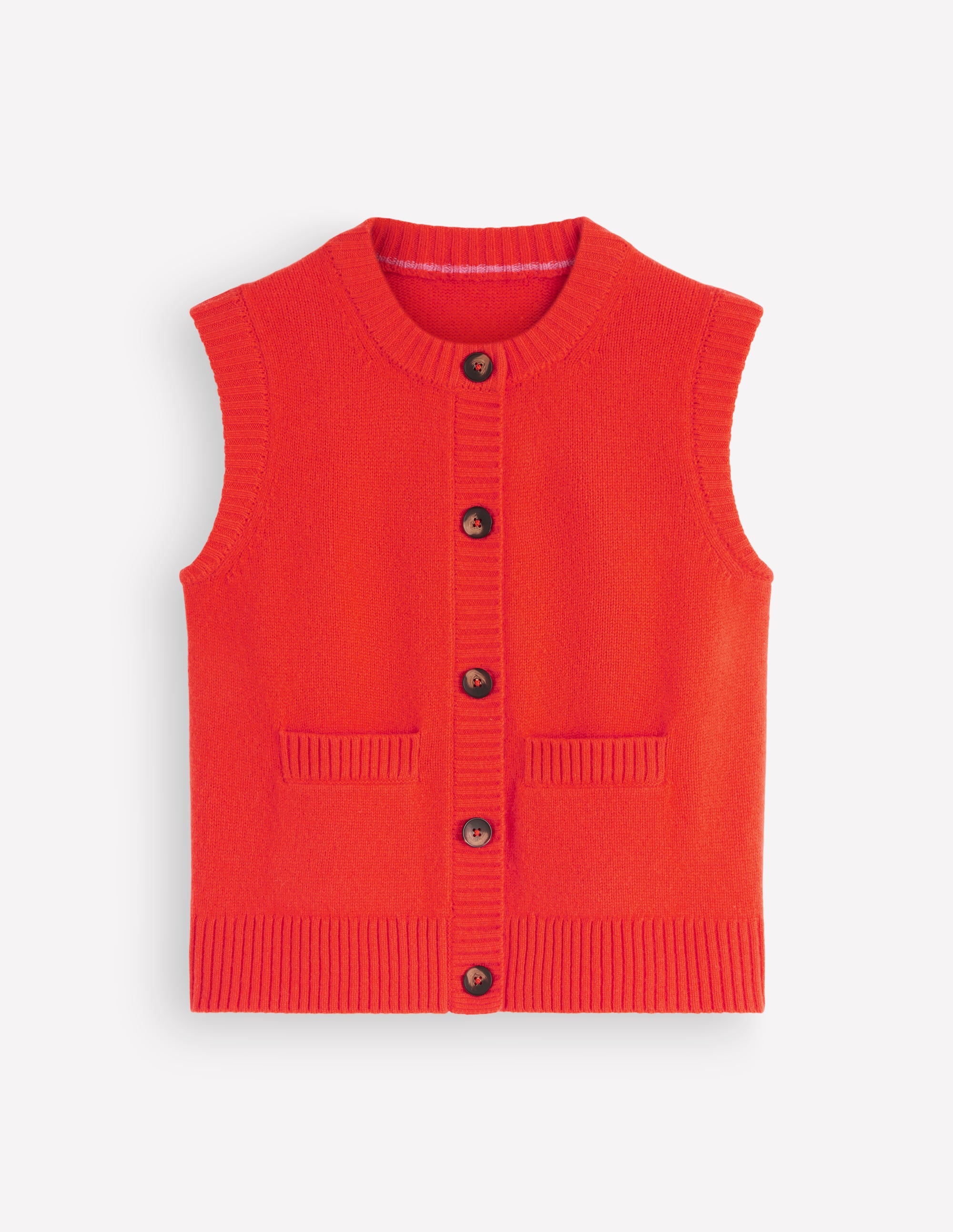 Marta Merino Wool Waistcoat-Sunset Orange - Image 5