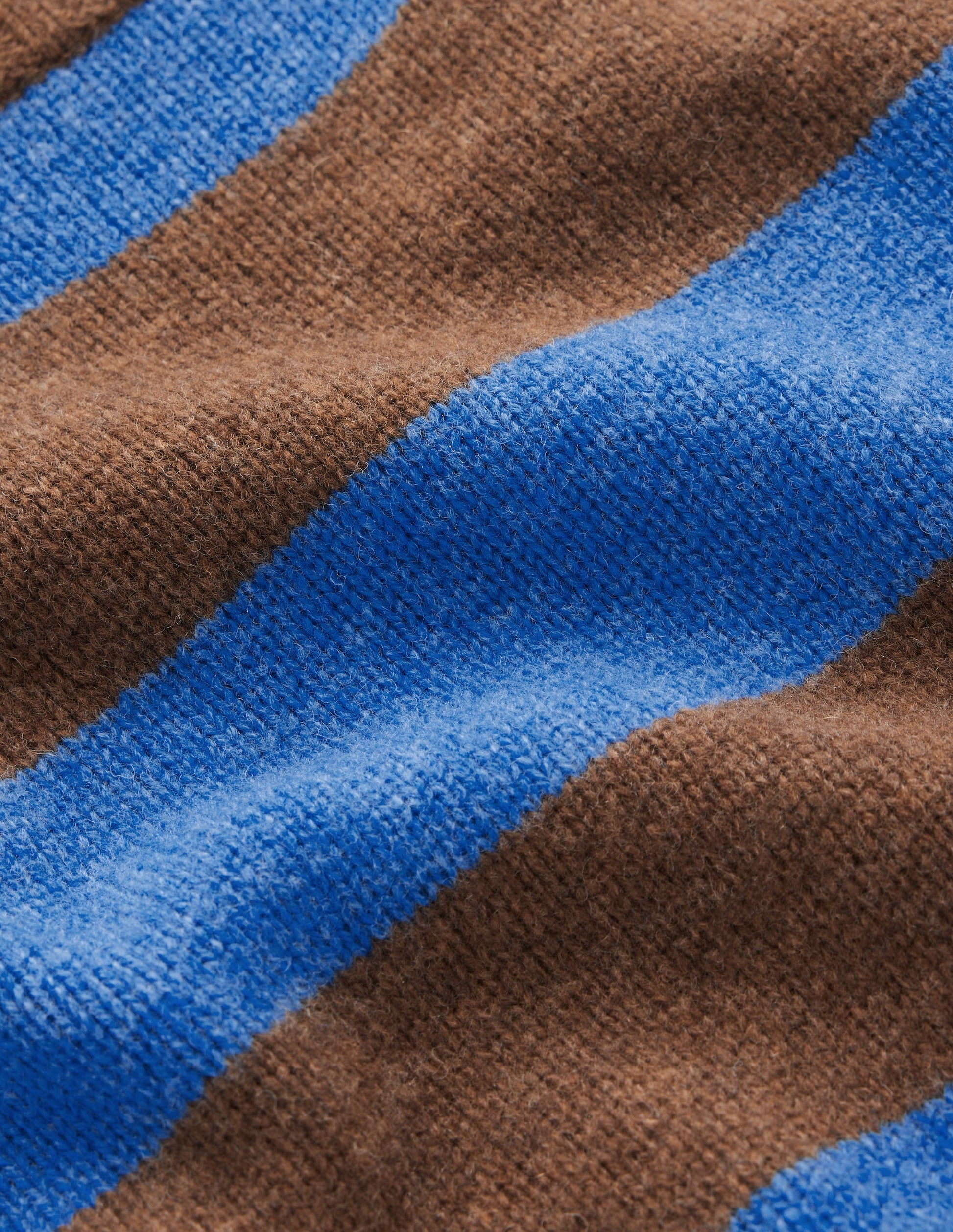 Marta Merino Wool Crew Sweater-Bitter Chocolate, Blue Stripe-8