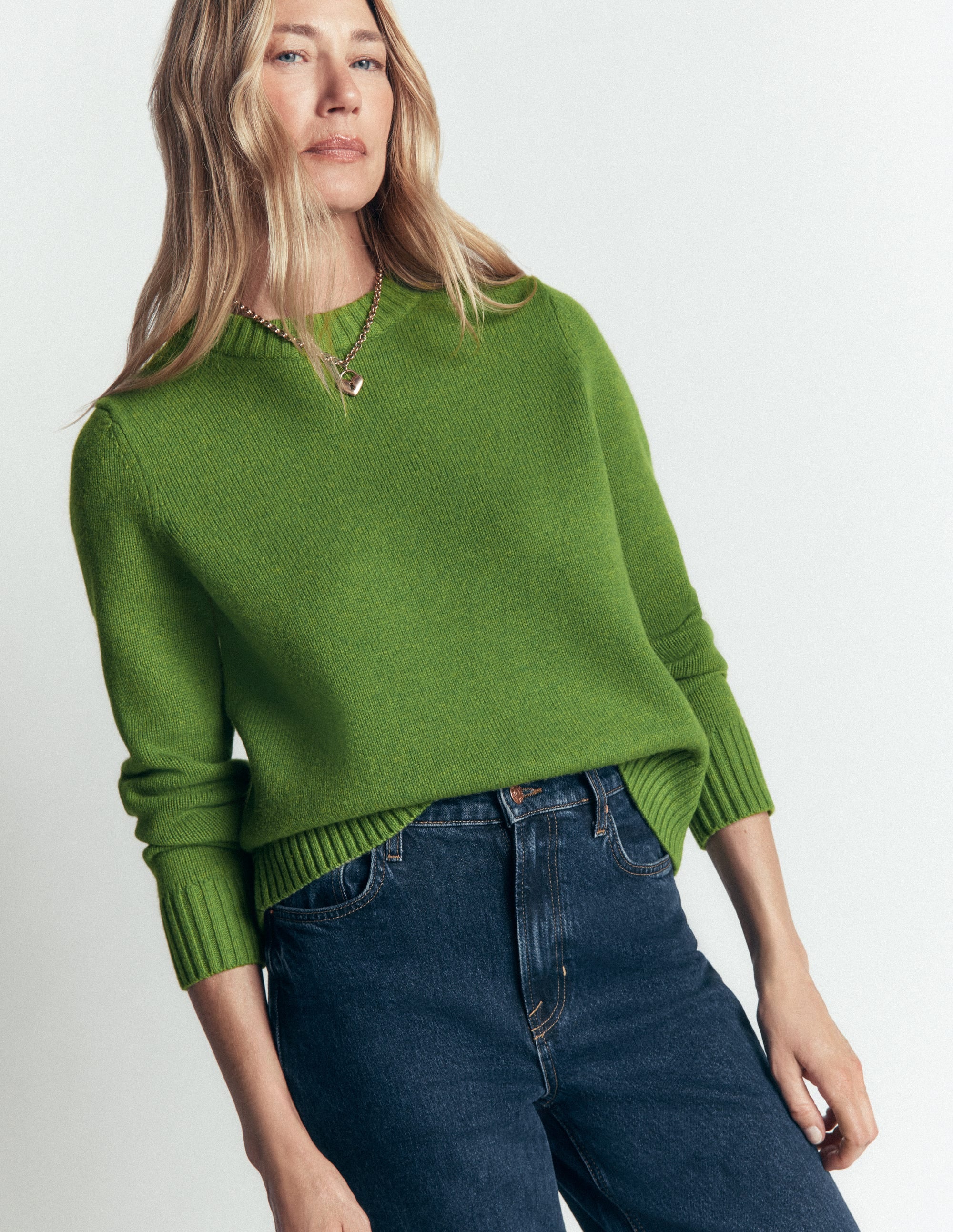 Marta Merino Wool Crew Sweater-Juicy Apple - Image 4