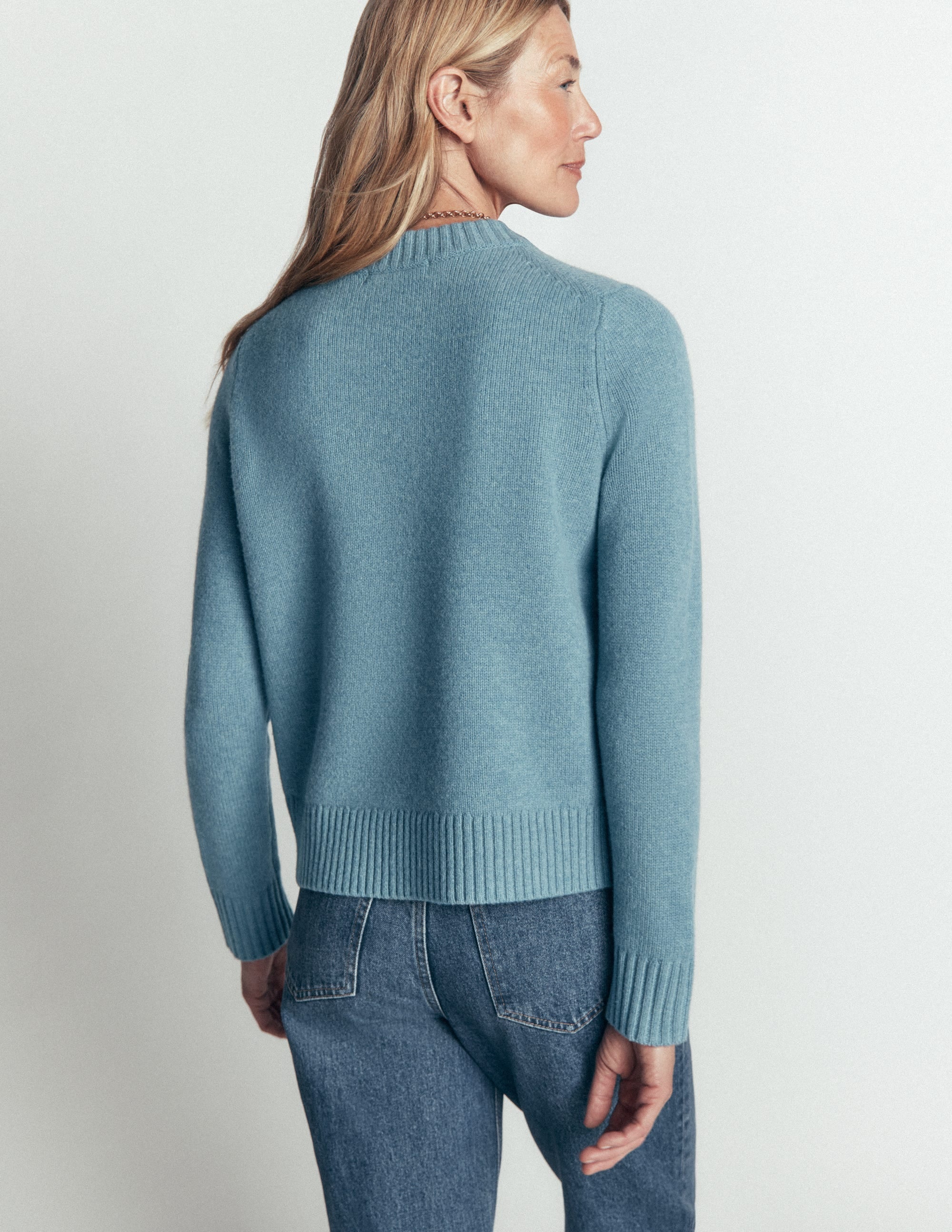 Marta Merino Wool Crew Sweater-Blue Aura - Image 3