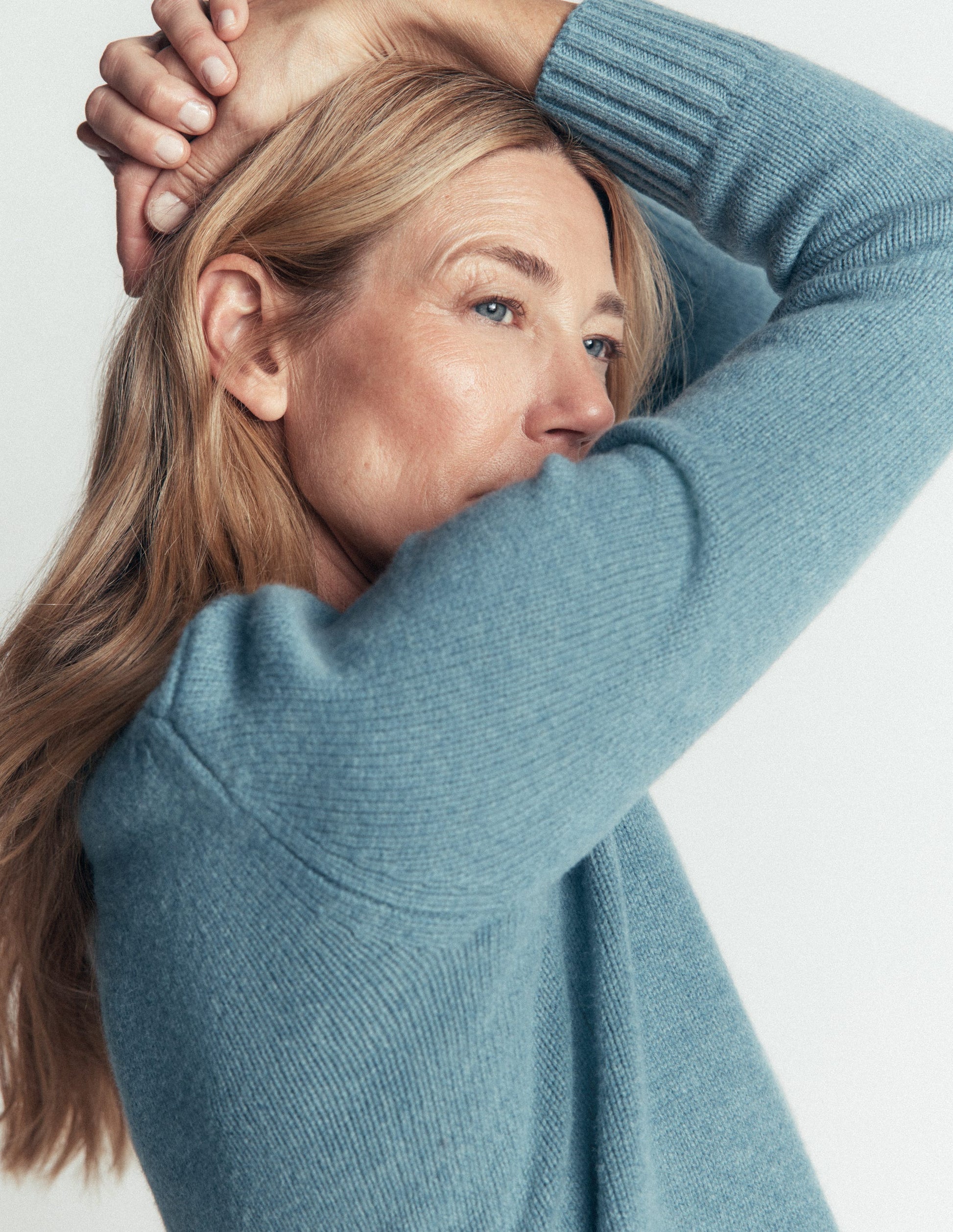 Marta Merino Wool Crew Sweater-Blue Aura-5