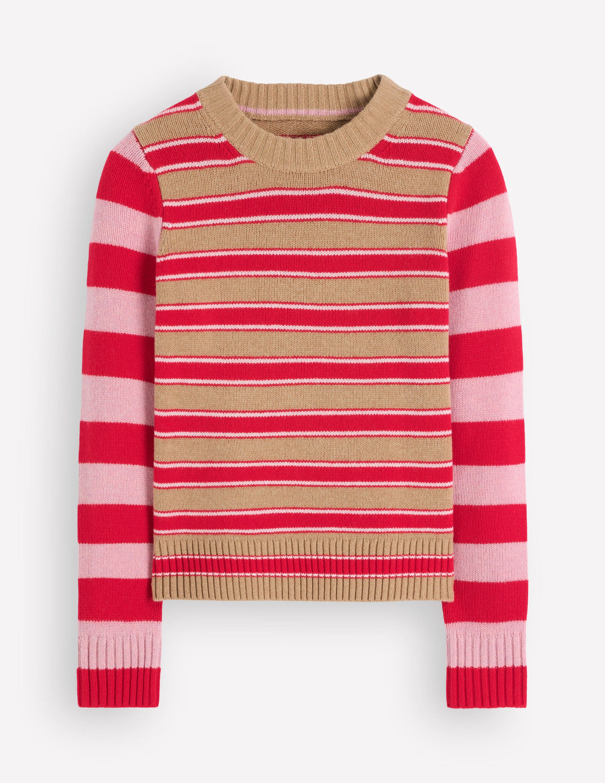 Marta Merino Wool Crew Sweater-Hotch Stripe-6