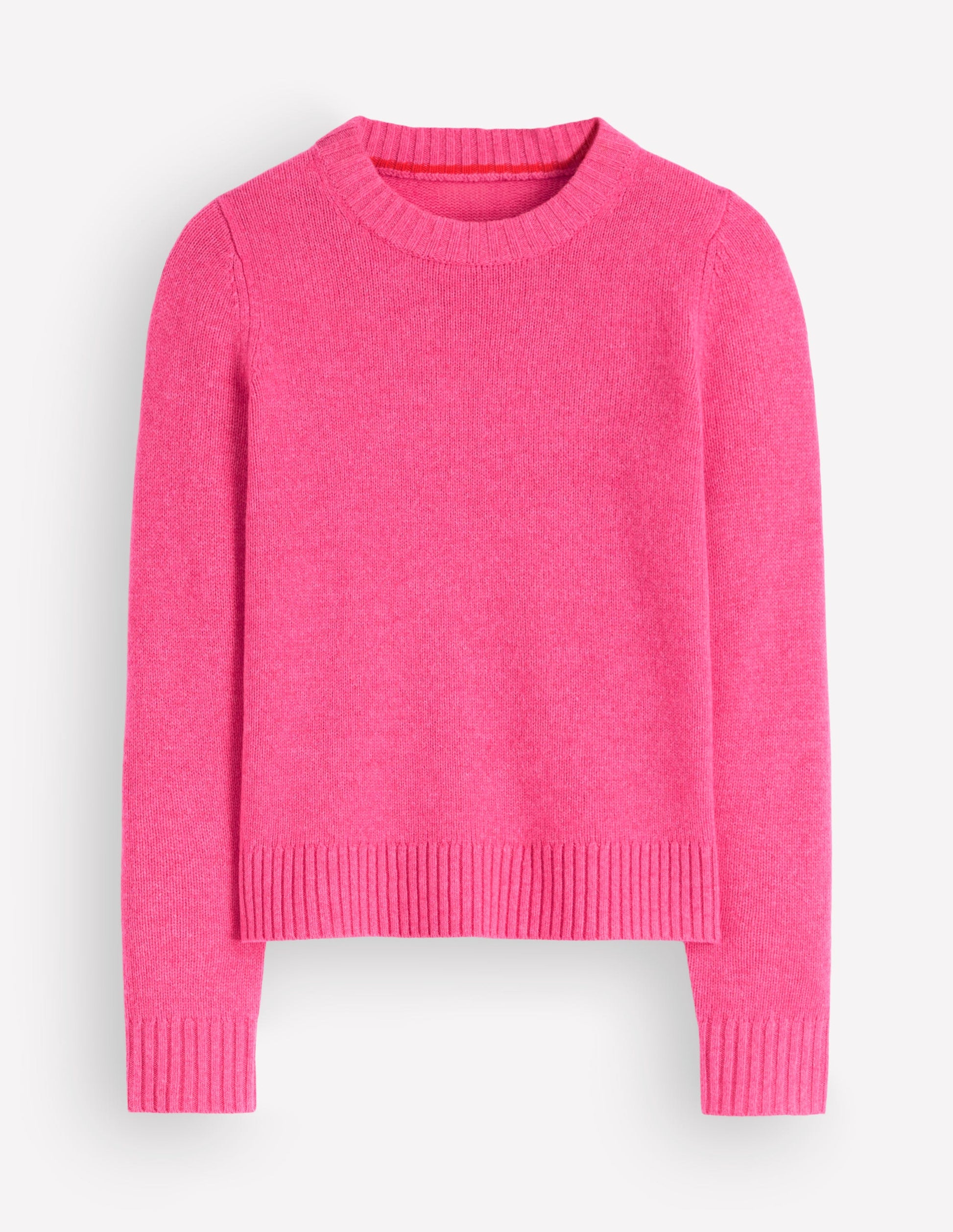 Marta Merino Wool Crew Sweater-Pink Power-6