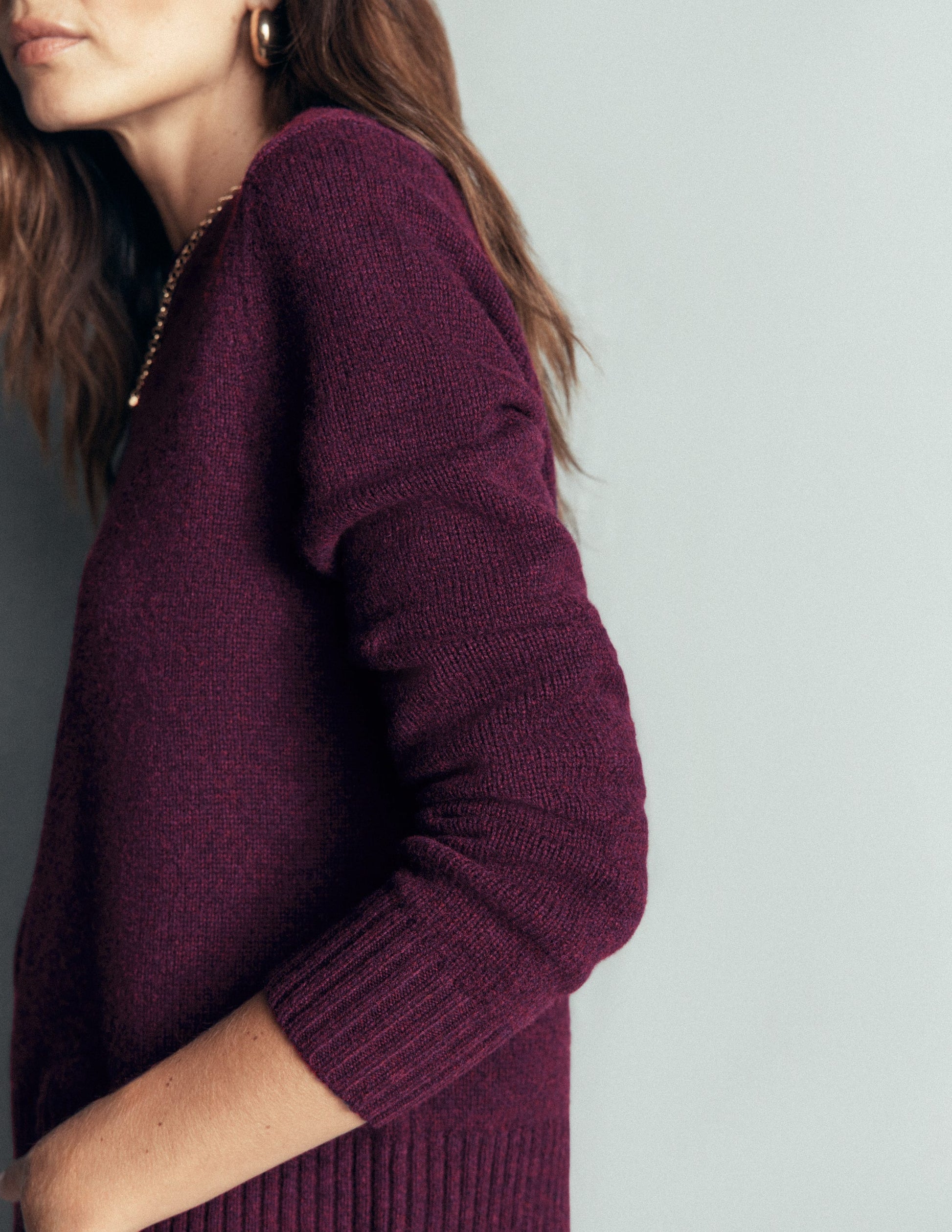 Marta Merino Wool Crew Sweater-Potent Purple-2