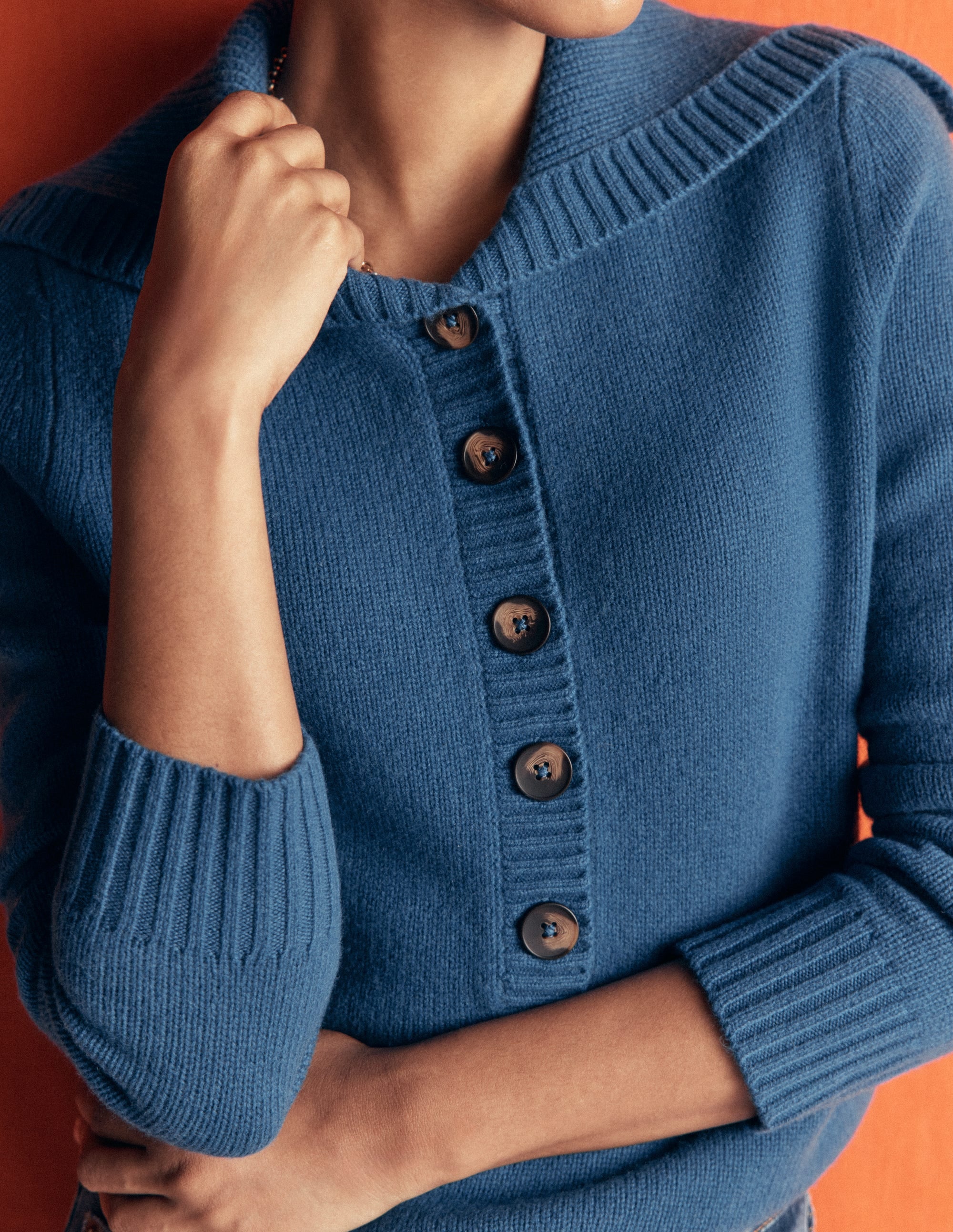 Marta Merino Wool Sailor Top-Delft Blue - Image 3