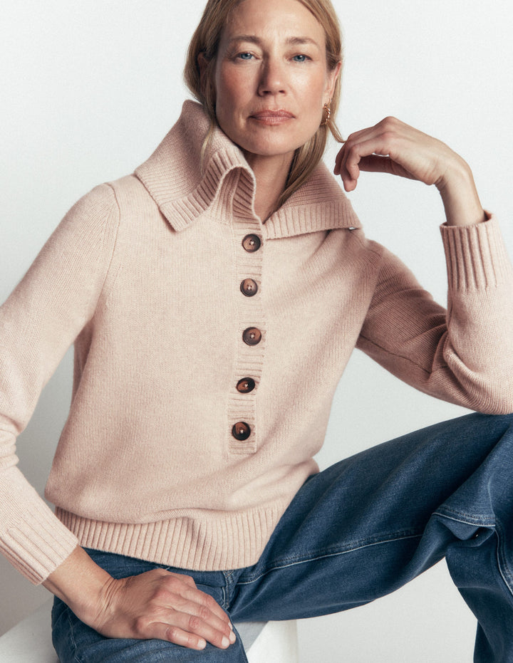 Marta Merino Wool Sailor Top-Barley