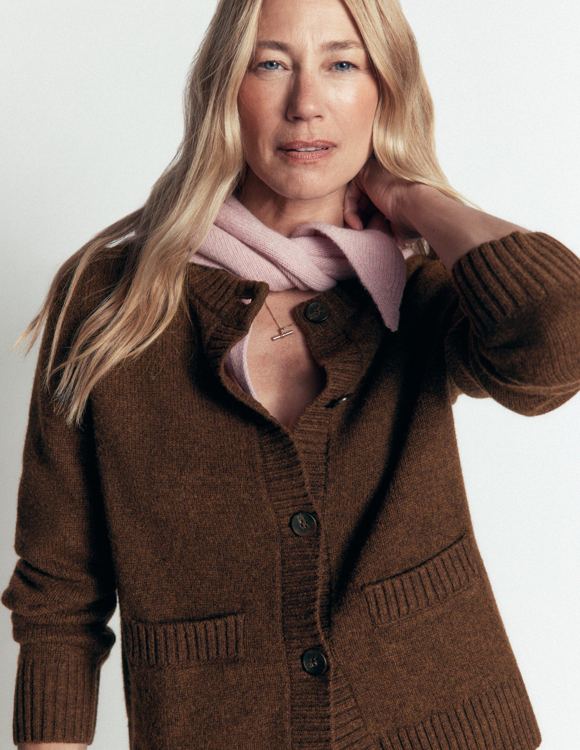 Marta Merino Wool Cardigan-Raw Umber-2