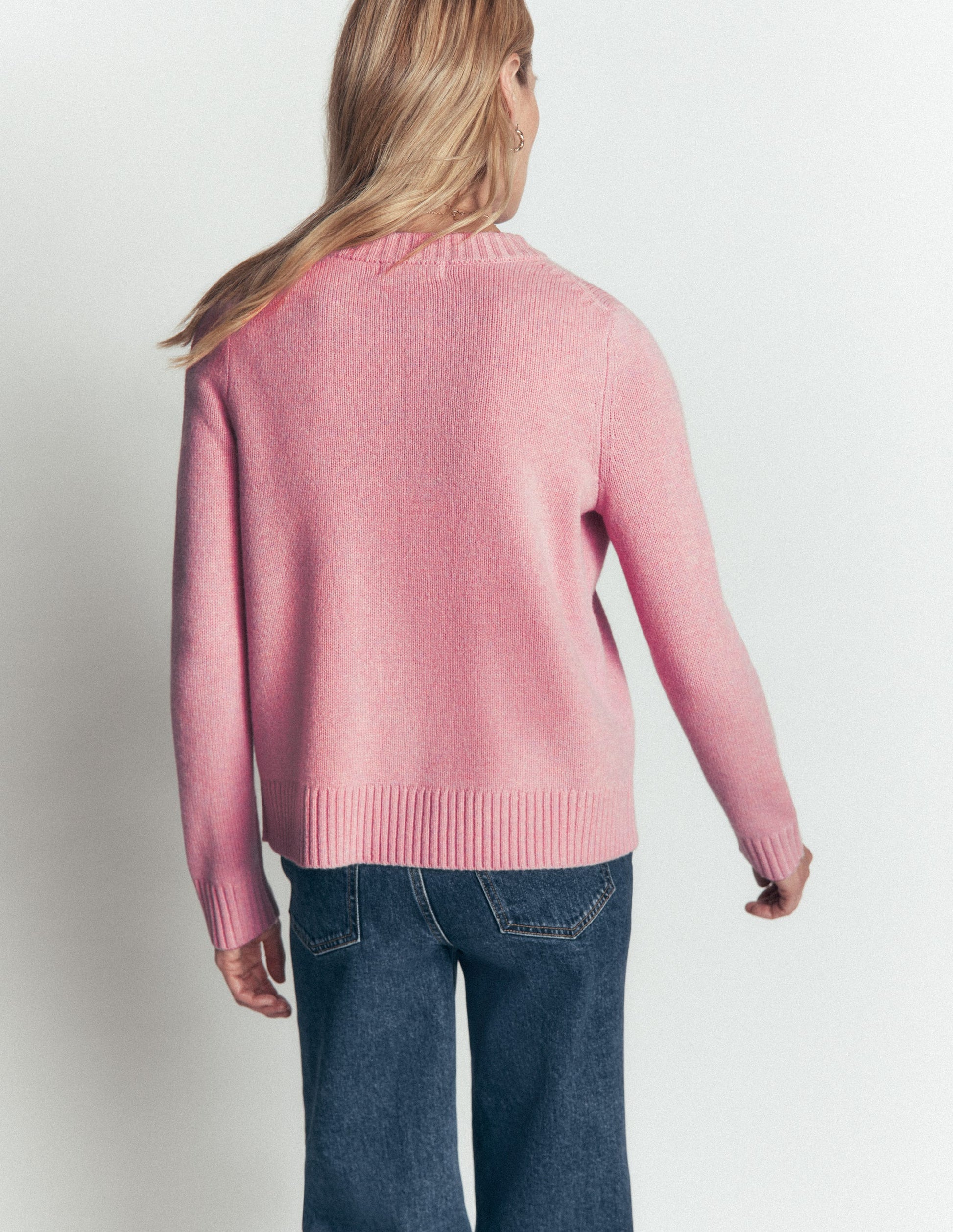 Marta Merino Wool Cardigan-Spring Blossom Pink-5