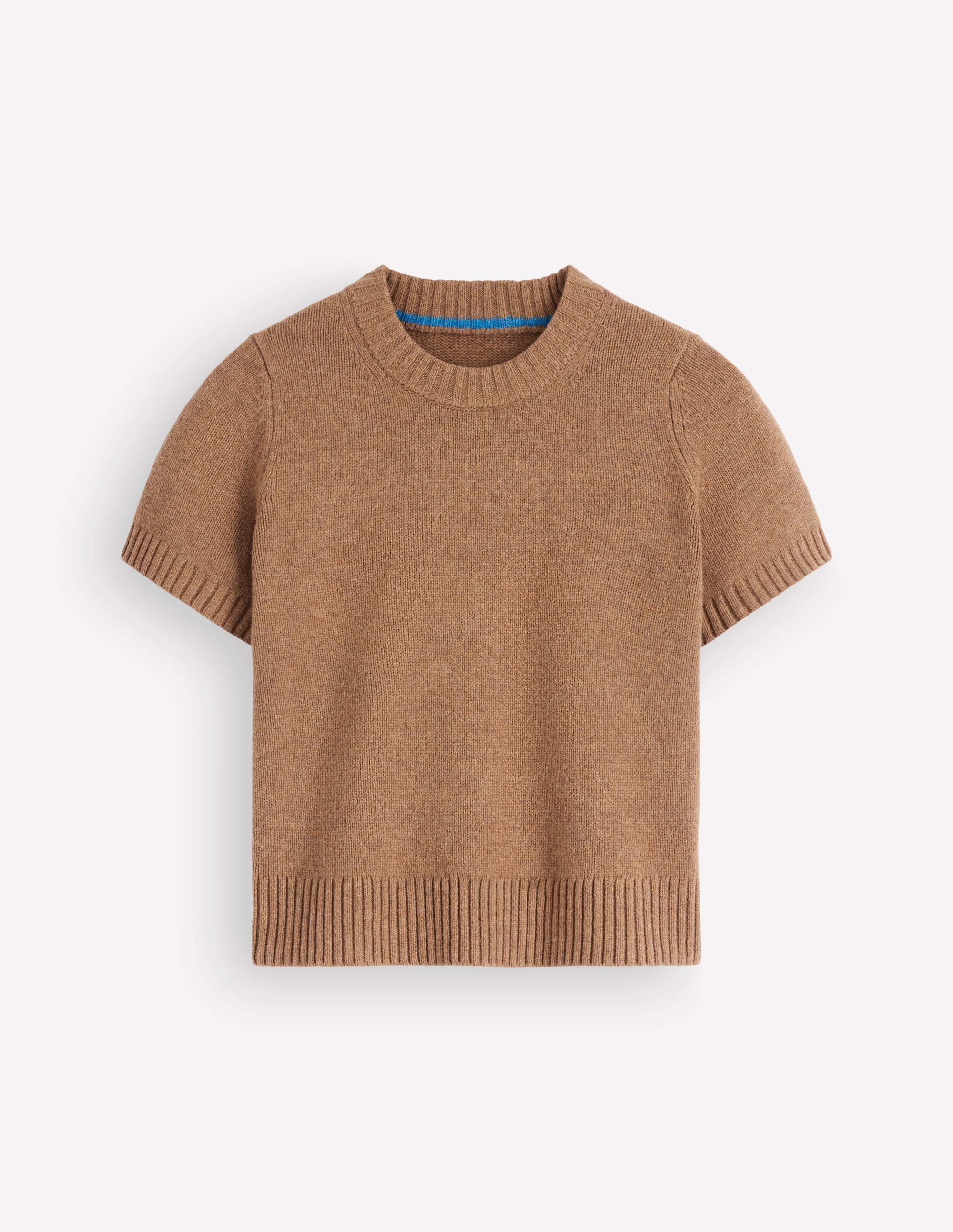 Marta Merino Wool T-shirt-Cappuccino - Image 6