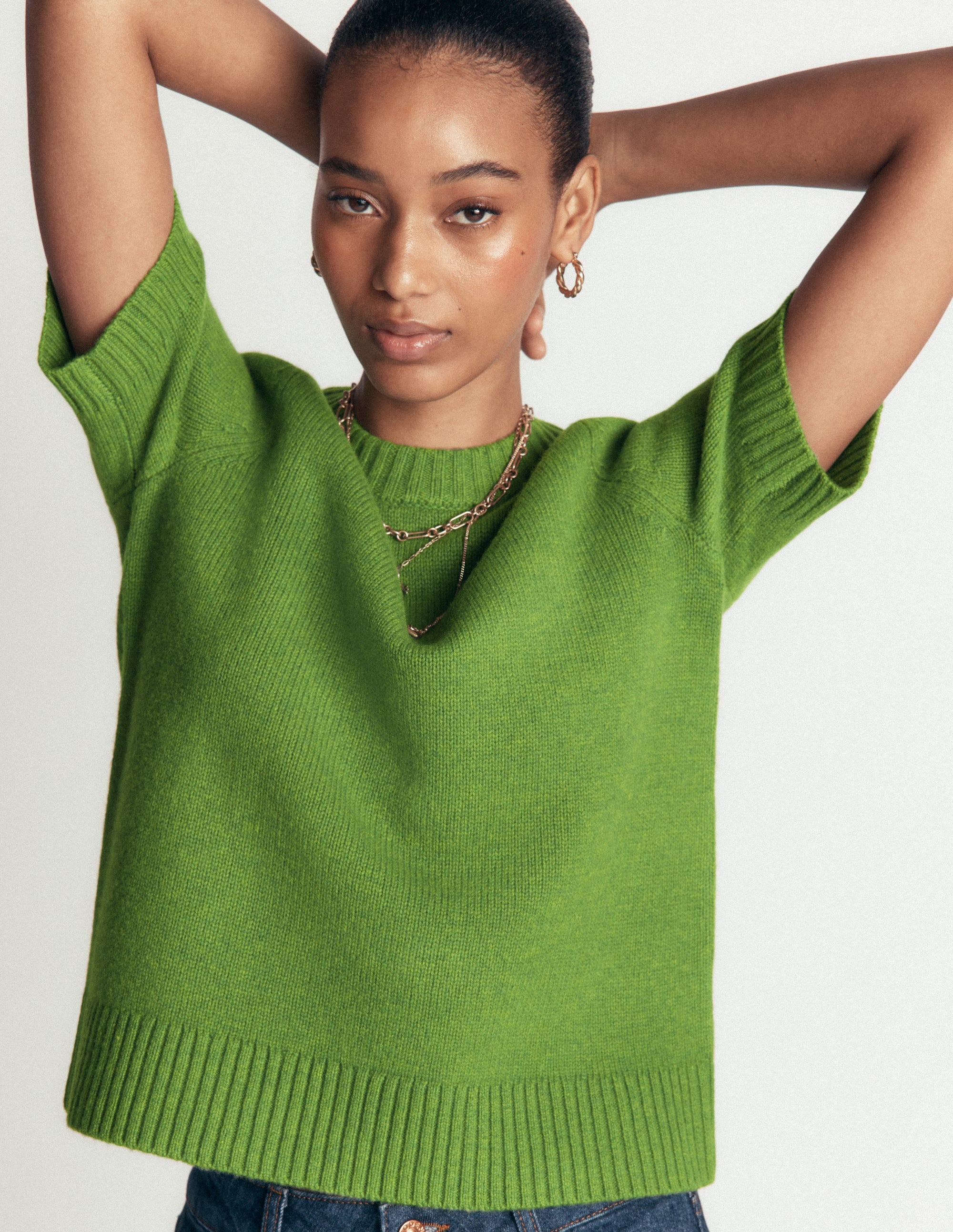 Marta Merino Wool T-shirt-Juicy Apple - Image 2