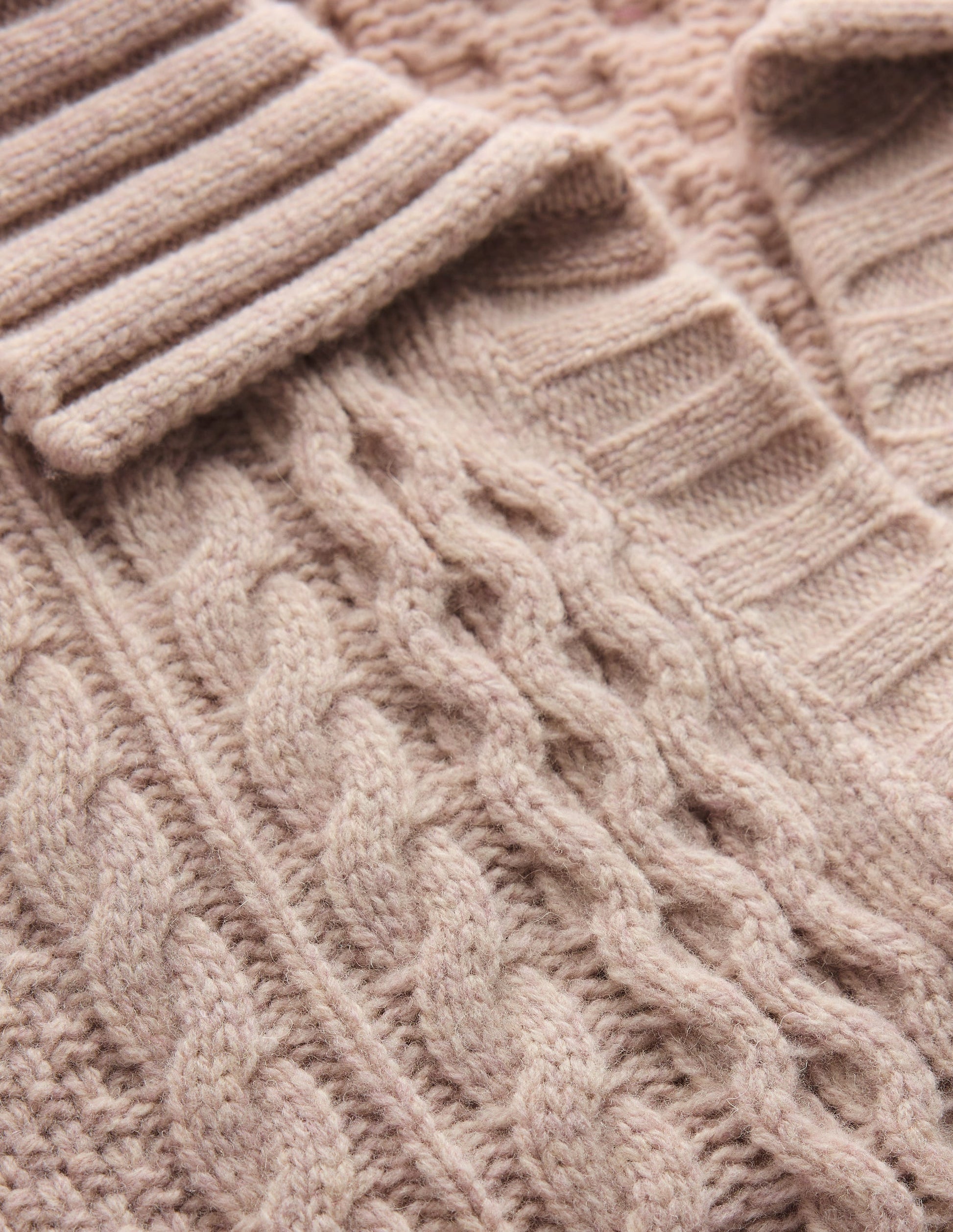 Collared Cable Knit Sweater-Oatmeal-8