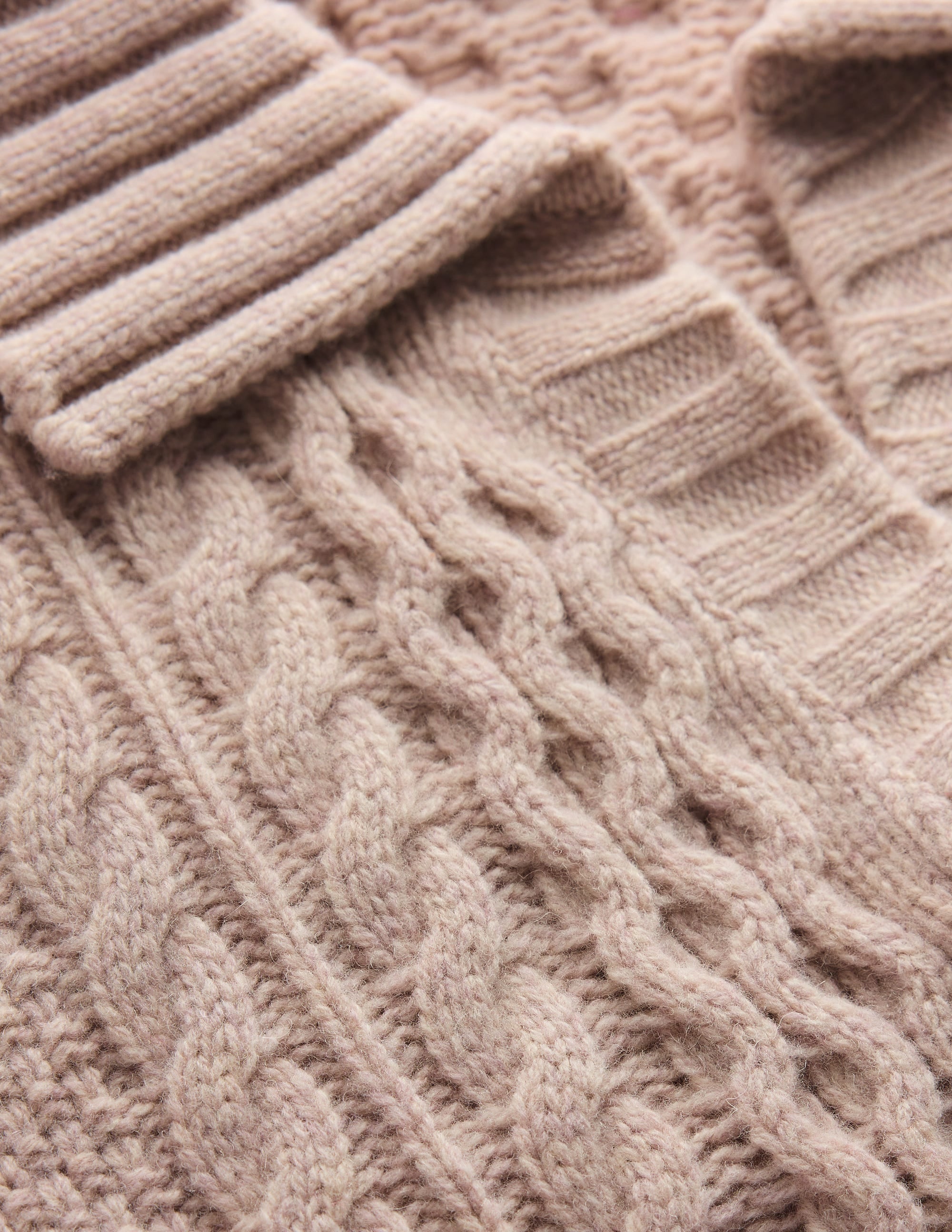 Collared Cable Knit Sweater-Oatmeal - Image 8