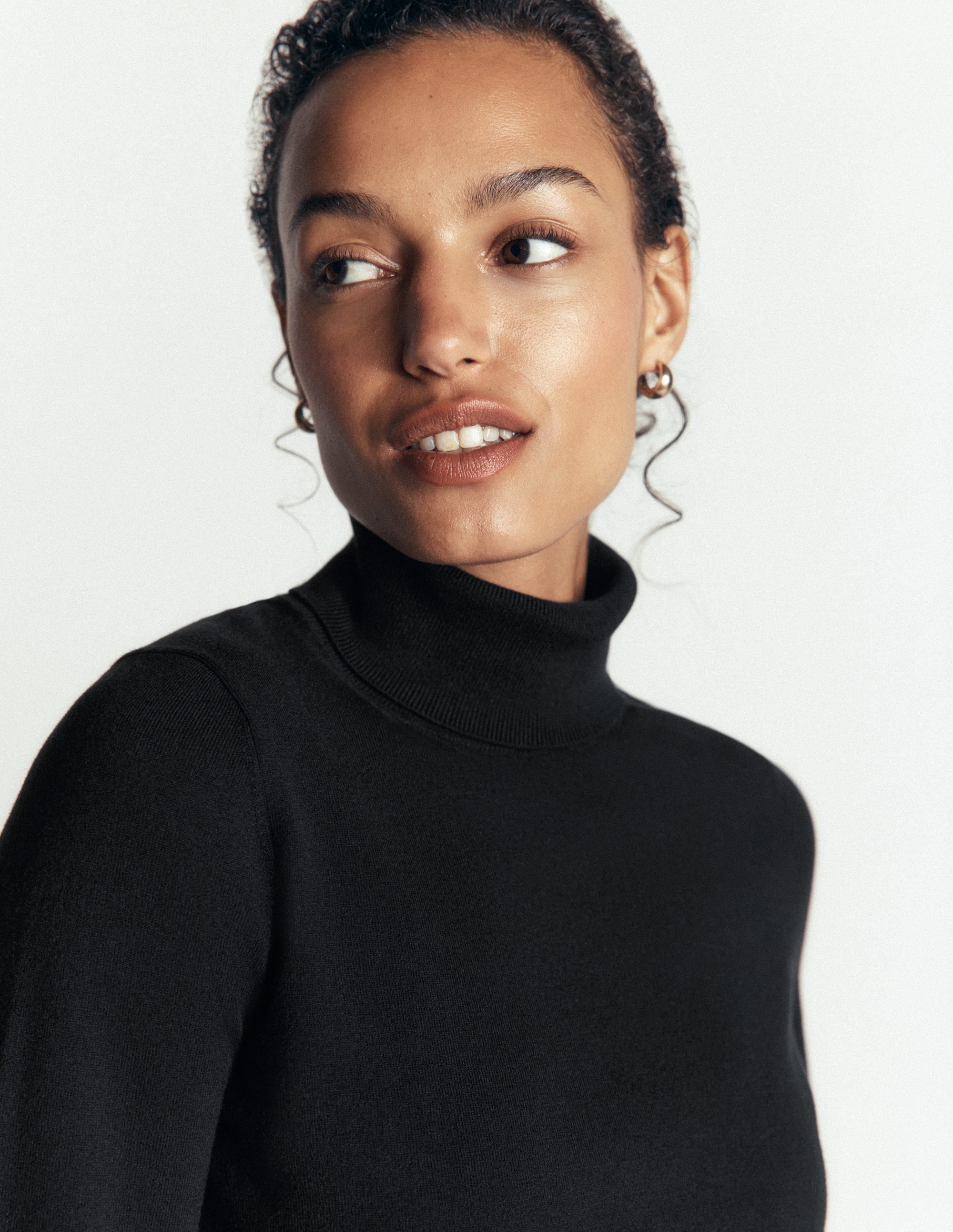 Camilla Roll Neck Sweater-Black - Image 2