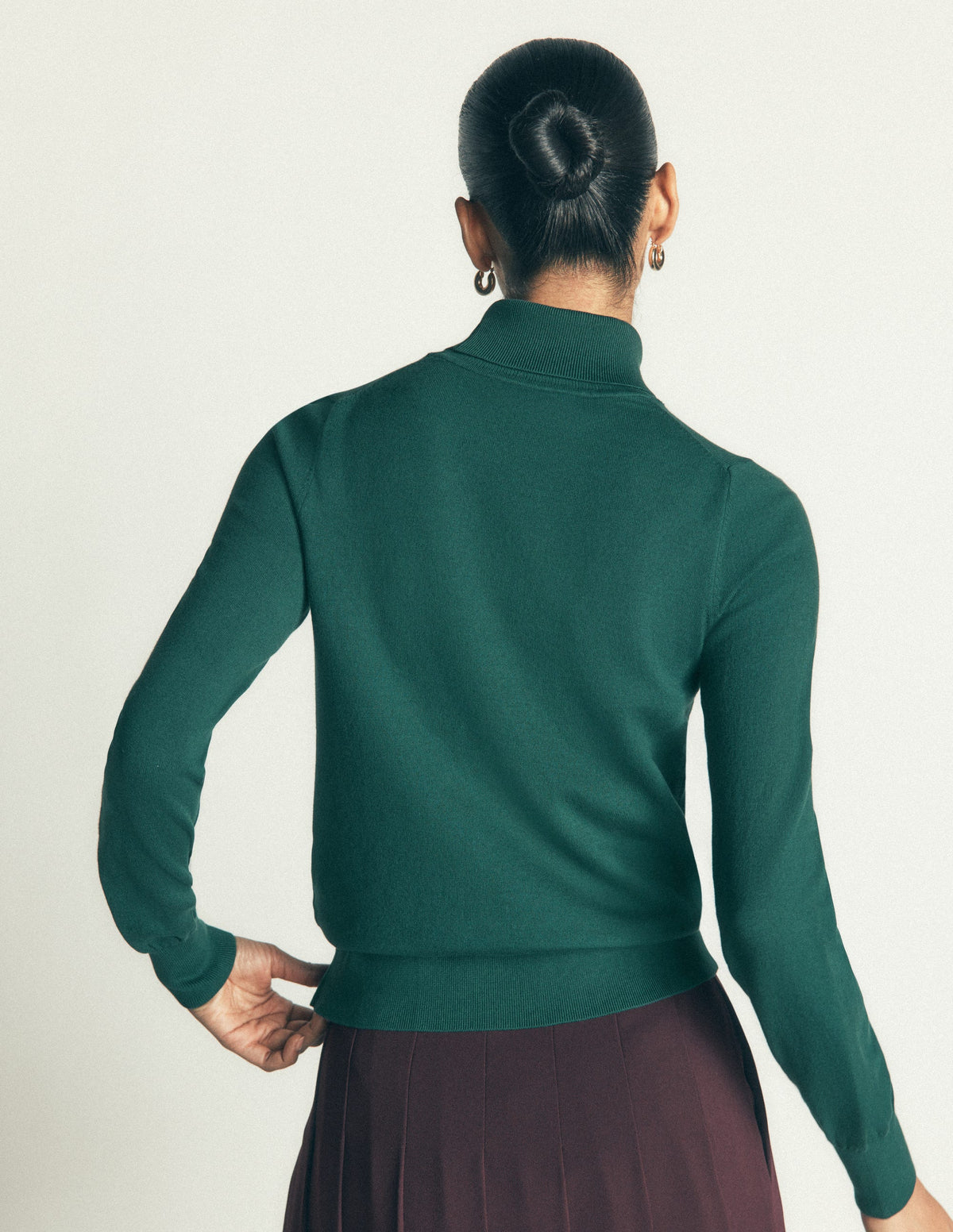 Camilla Roll Neck Sweater-Midnight Teal-3