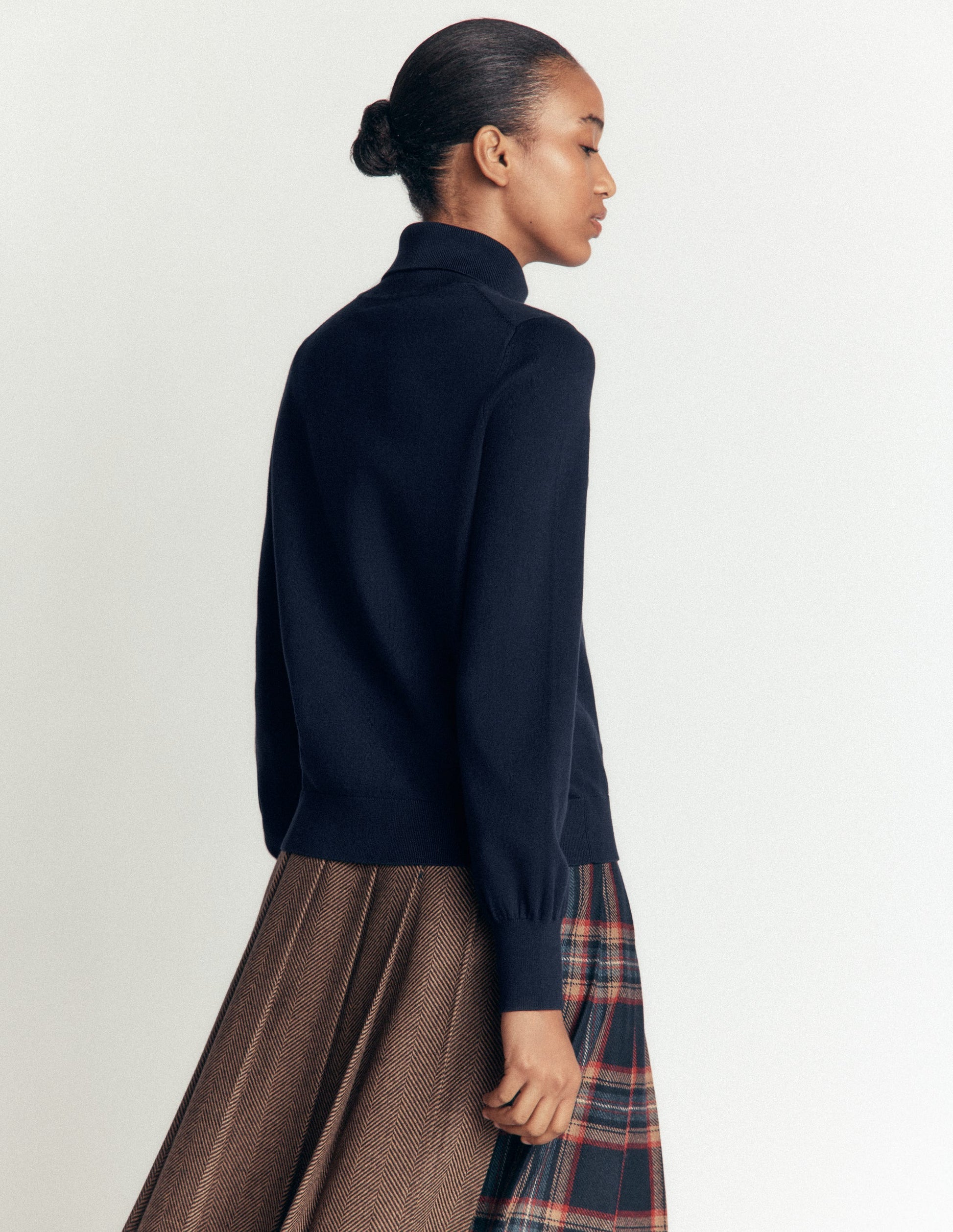 Camilla Roll Neck Sweater-Navy-3