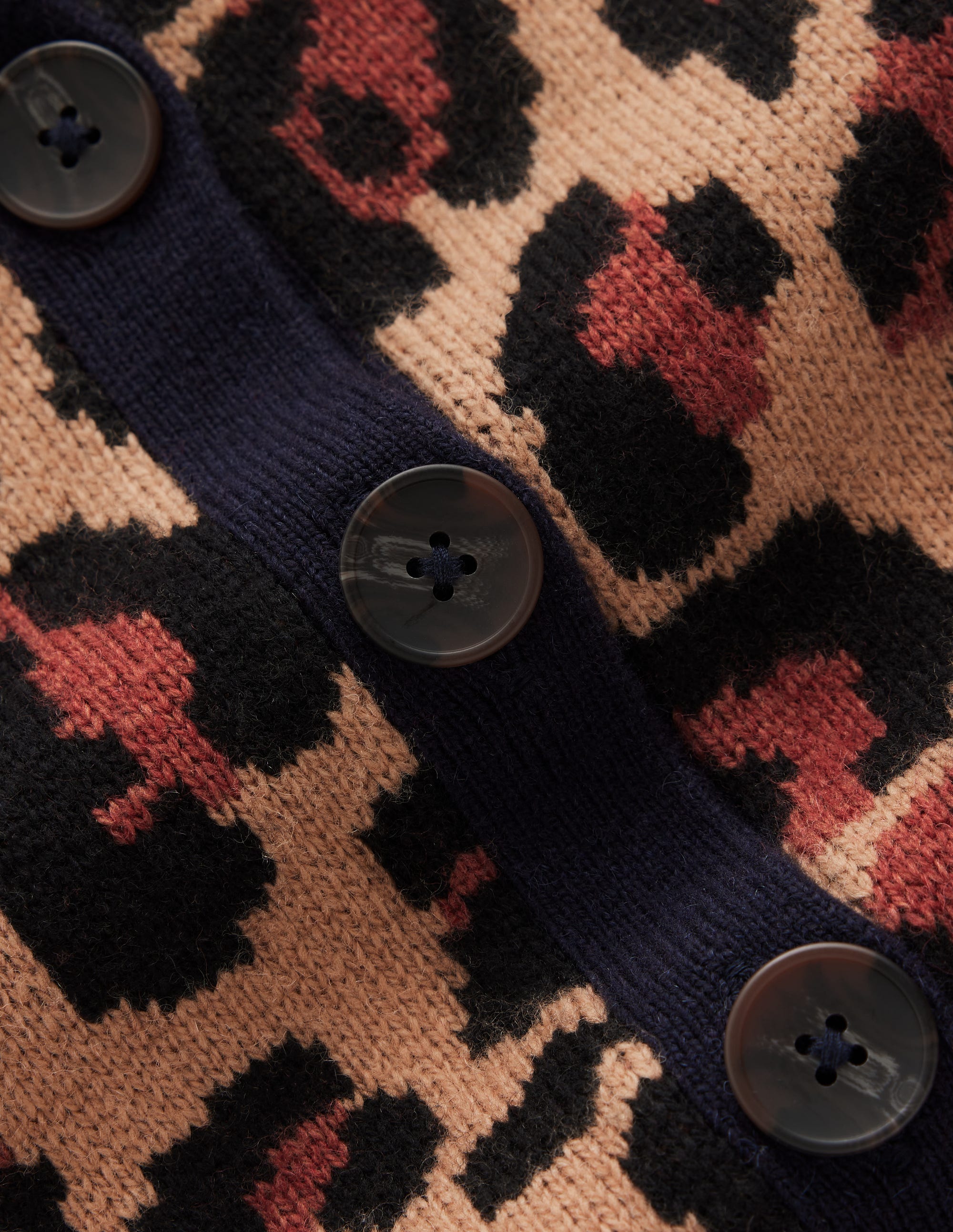 Jemma Jacquard Knit Cardigan-Leopard Hotch - Image 7