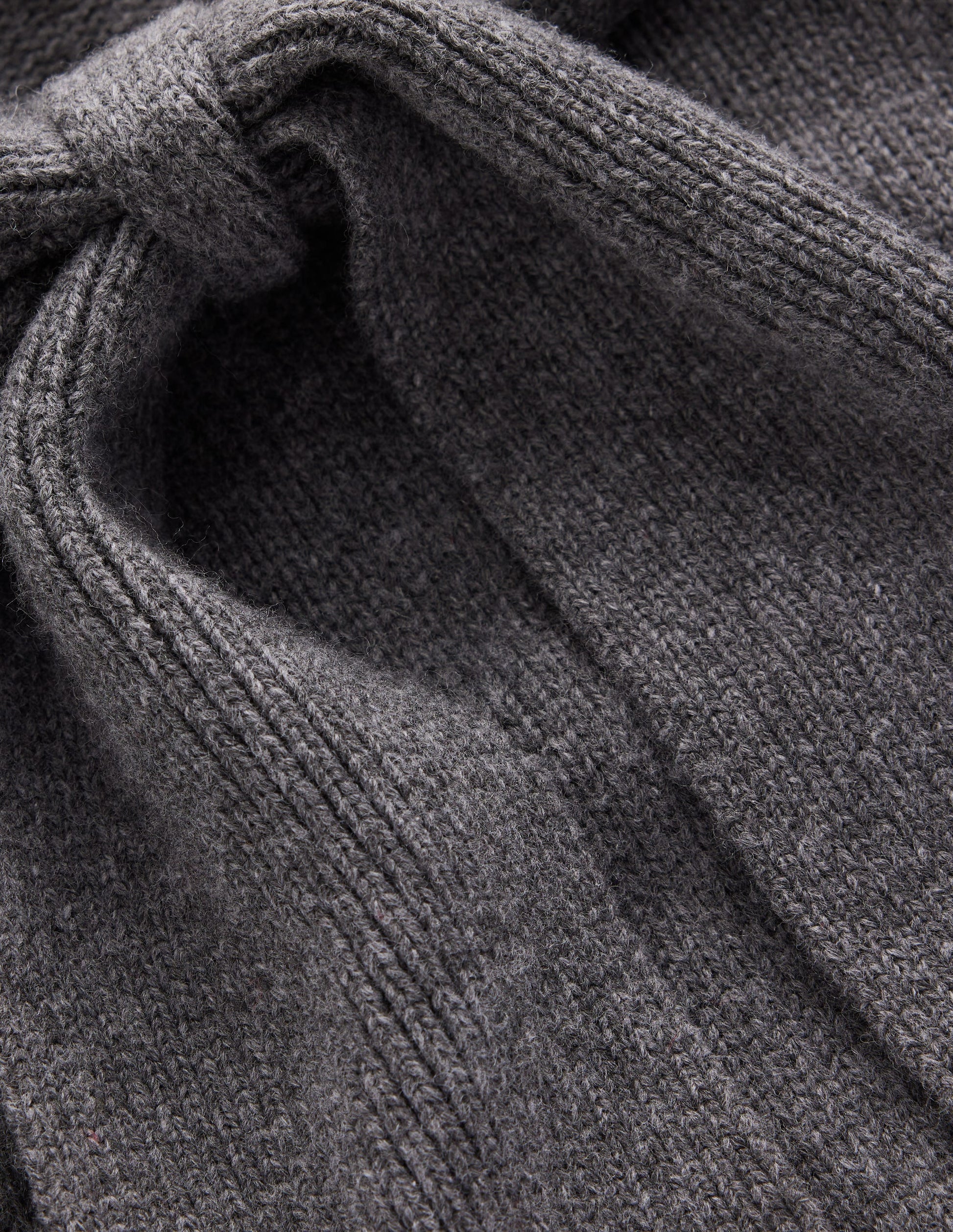 Lydia Tie Neck Knitted Sweater-Charcoal Melange-7